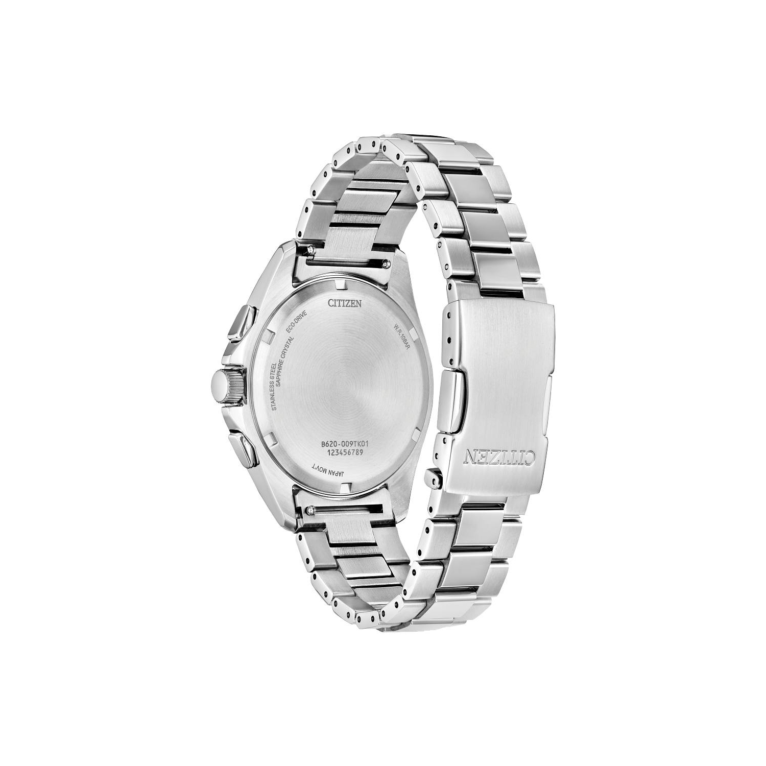 Citizen Mens Sport Luxury Eco-Drive Watch 40.5mm Silver-Tone Stainless Steel Case and Bracelet with Light Blue Dial