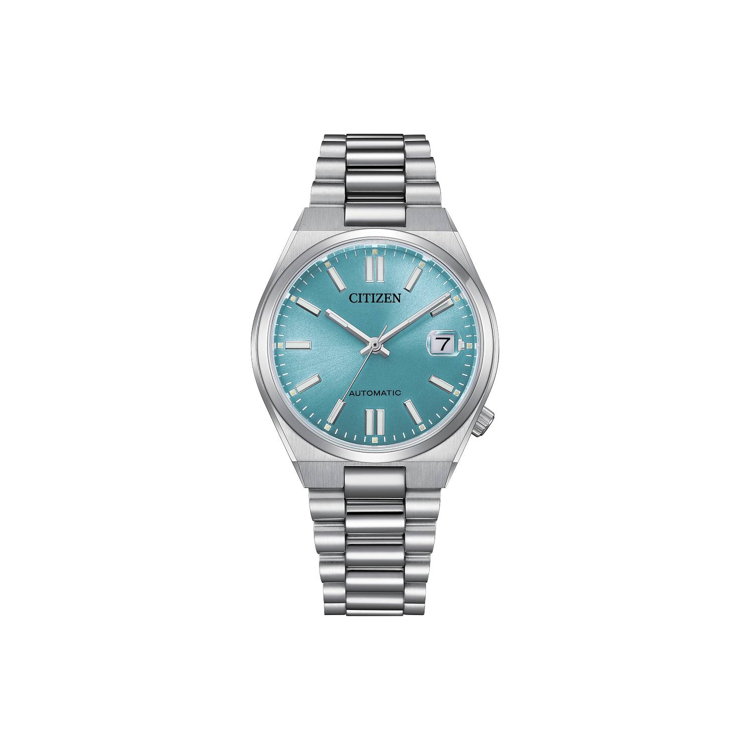 Citizen Unisex Tsuyosa 37Mm Automatic Watch 37mm Silver-Tone Stainless Steel Case and Bracelet with Aqua Dial