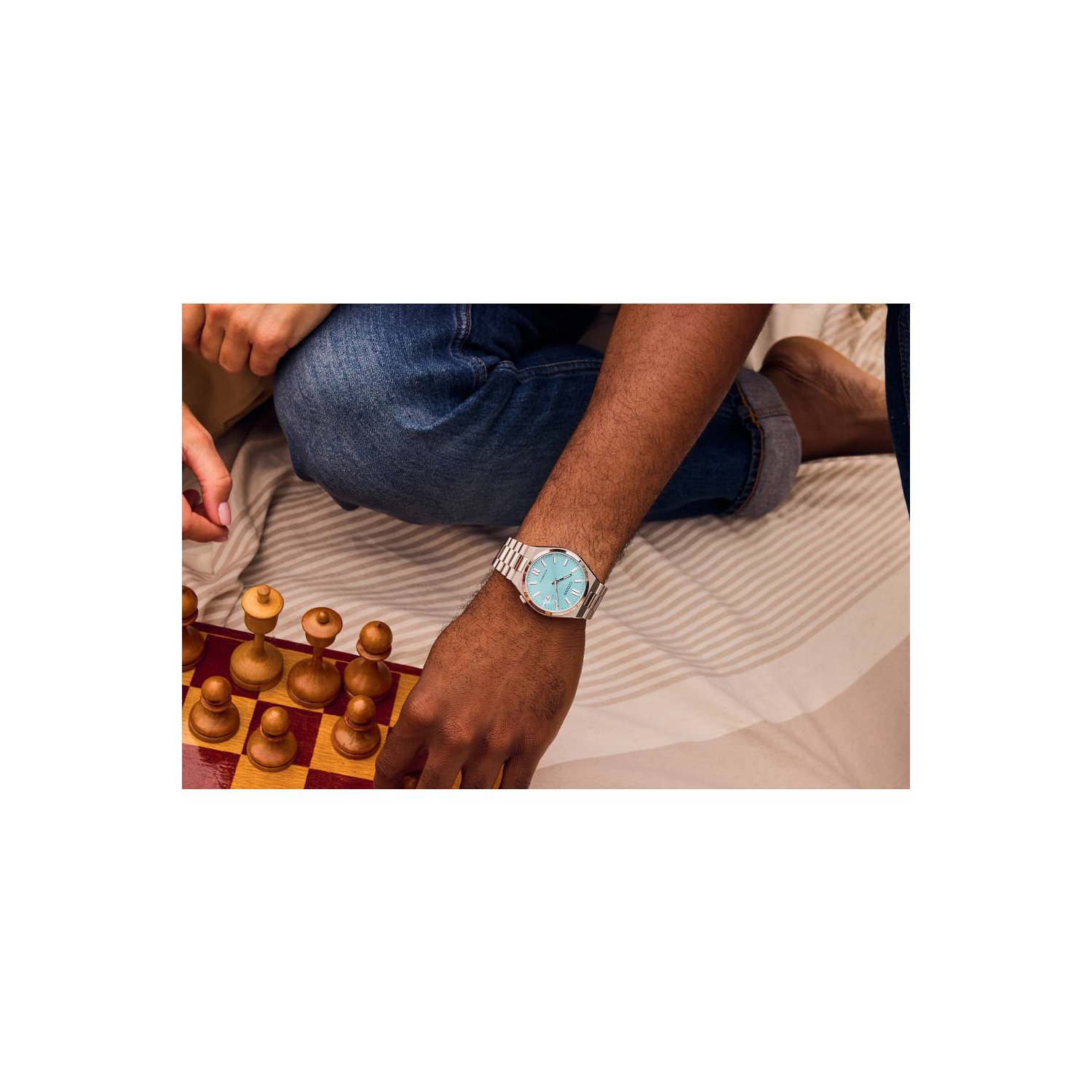 Citizen Unisex Tsuyosa 37Mm Automatic Watch 37mm Silver-Tone Stainless Steel Case and Bracelet with Aqua Dial