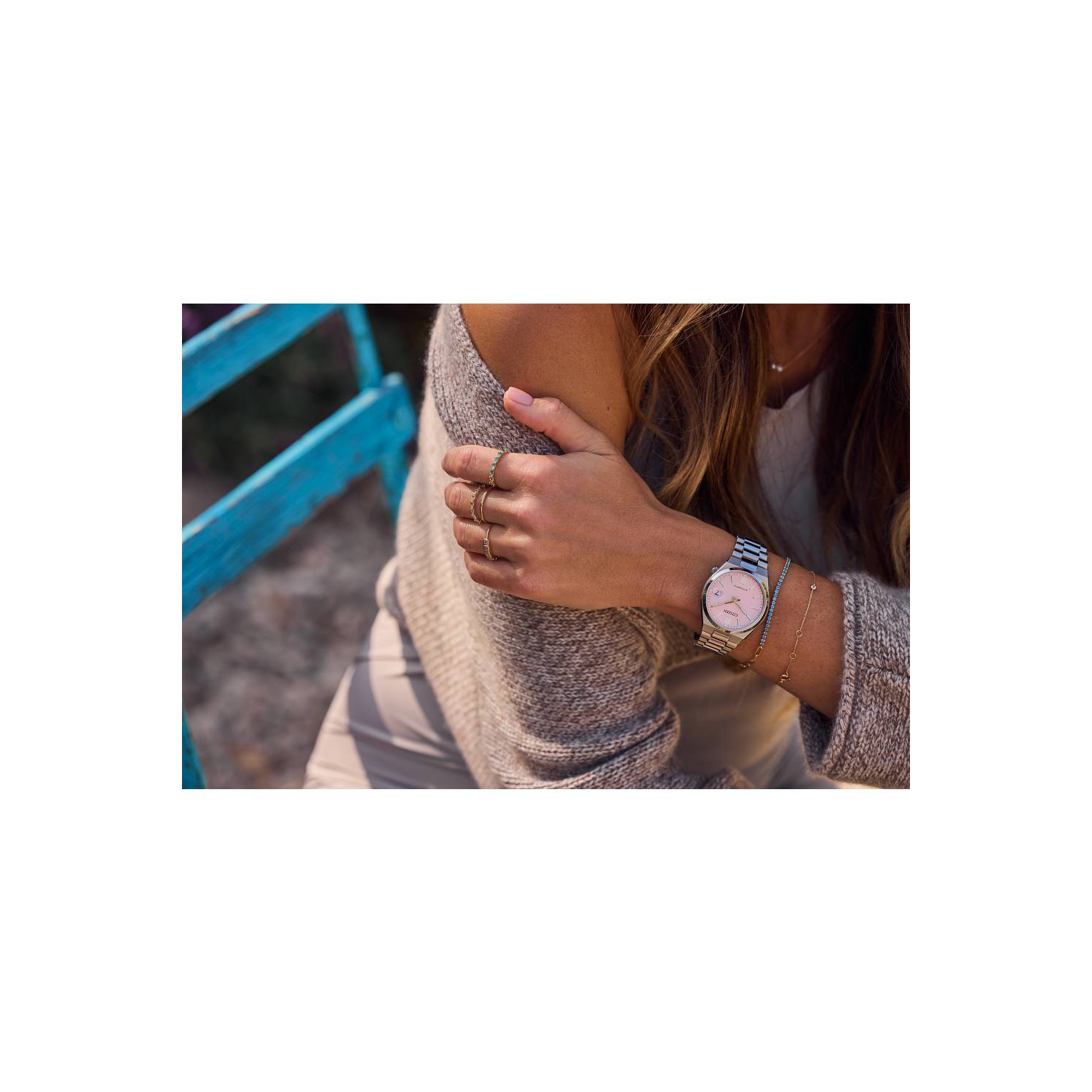 Citizen Unisex Tsuyosa 37Mm Automatic Watch 37mm Silver-Tone Stainless Steel Case and Bracelet with Pink Dial