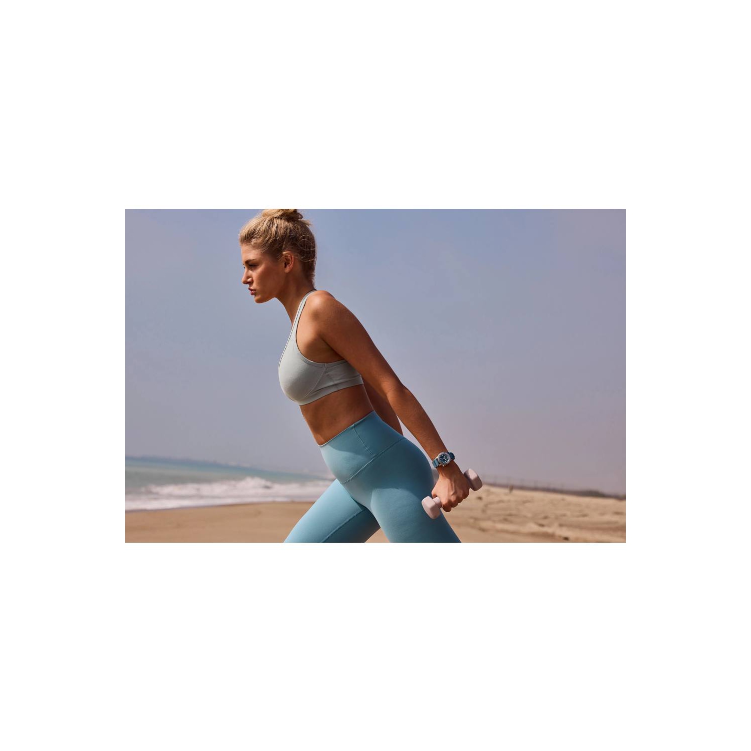 Montre pour femmes Promaster Dive Eco-Drive 36,5&nbsp;mm boîtier inox argenté bracelet polyuréthane bleu clair/cadran bleu de Citizen