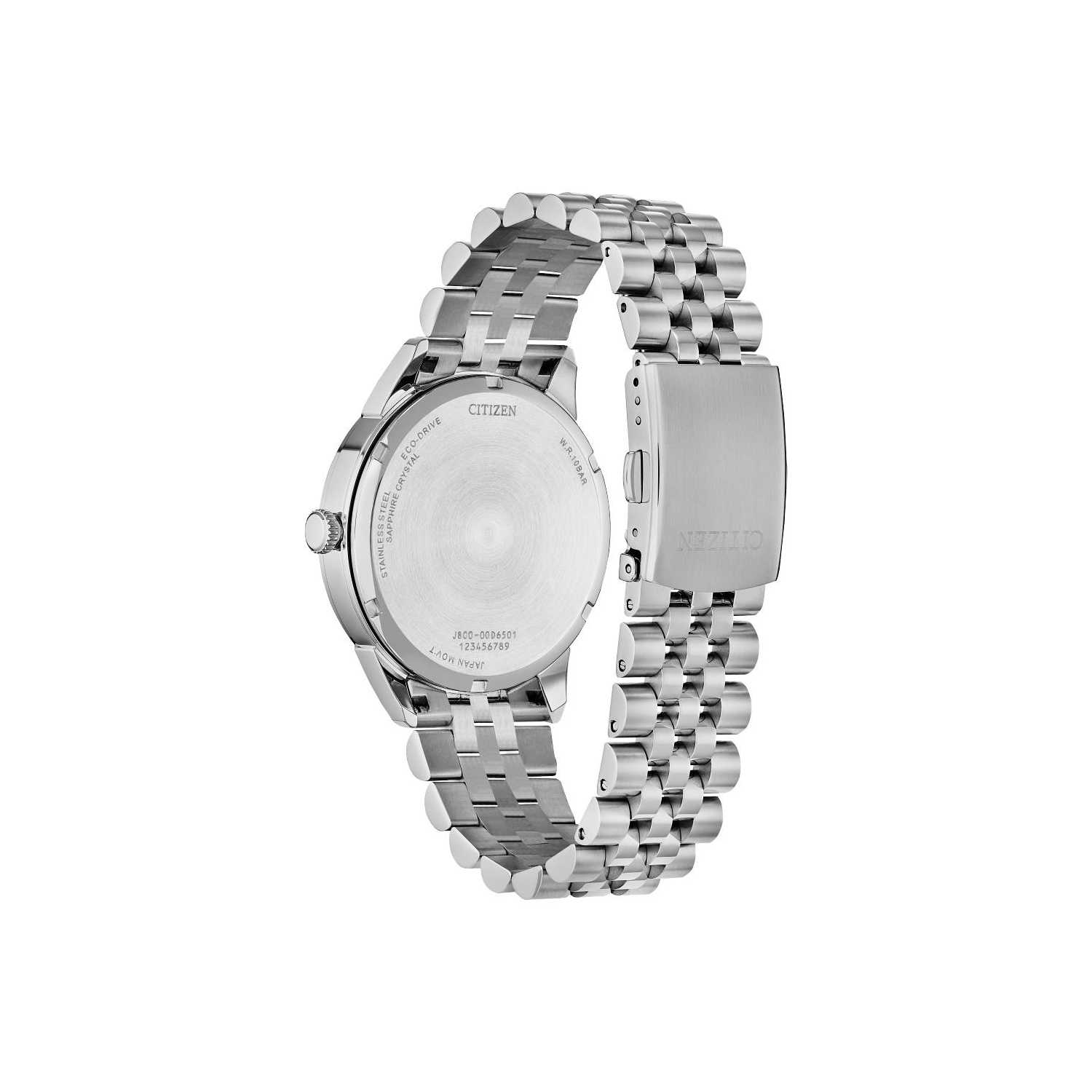 Citizen Mens Rolan Eco-Drive Watch 40.5mm Silver-Tone Stainless Steel Case and Bracelet with Blue Dial