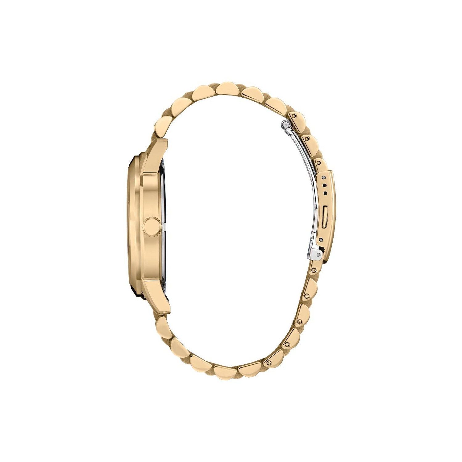 Citizen Mens Rolan Eco-Drive Watch 40.5mm Gold-Tone Stainless Steel Case and Bracelet with Grey Dial