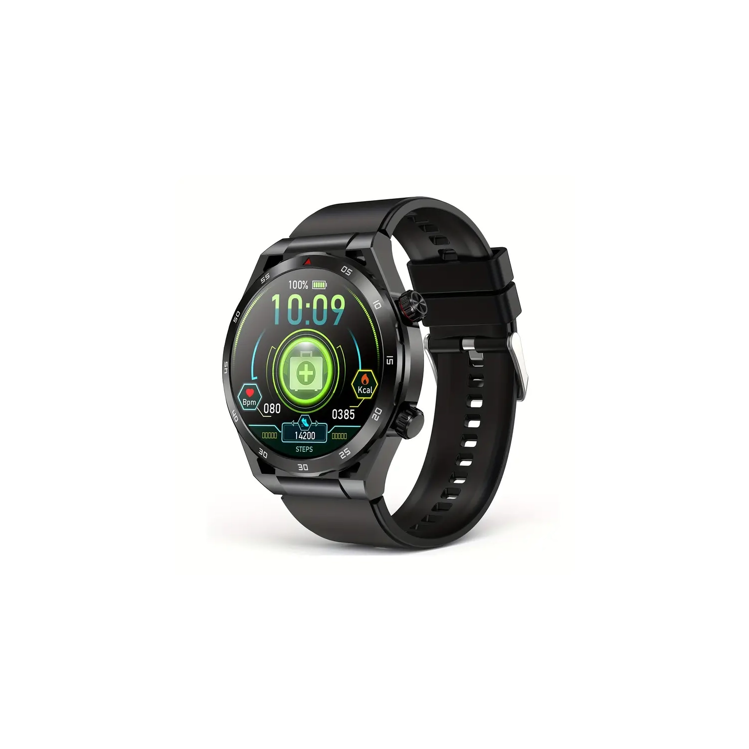 Montre intelligente pour hommes avec fonctions de mise en forme, support pour téléphone et lampe et capteur de pédale pour vélo électrique