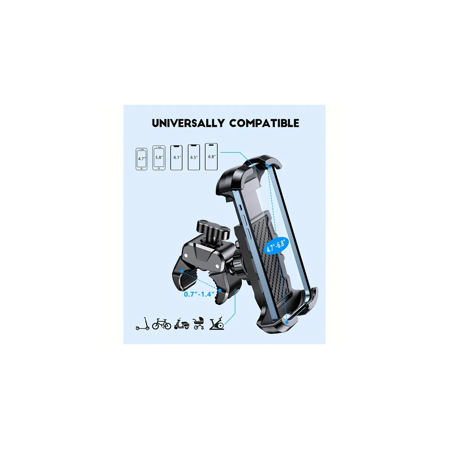 2025 Montre intelligente de 1,83&nbsp;po avec modes sport et rappel d'appel + support de téléphone pour vélo et capteur d'assistance au pédalage pour