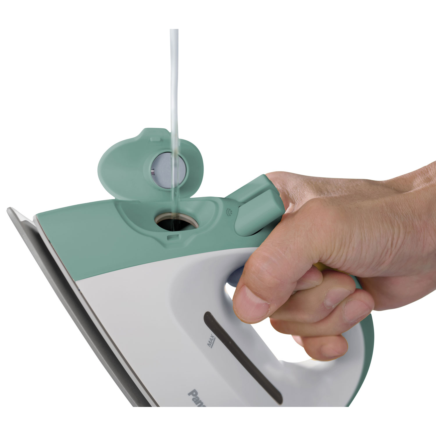 Fer sans fil avec semelle en acier inoxydable de Panasonic - Sarcelle