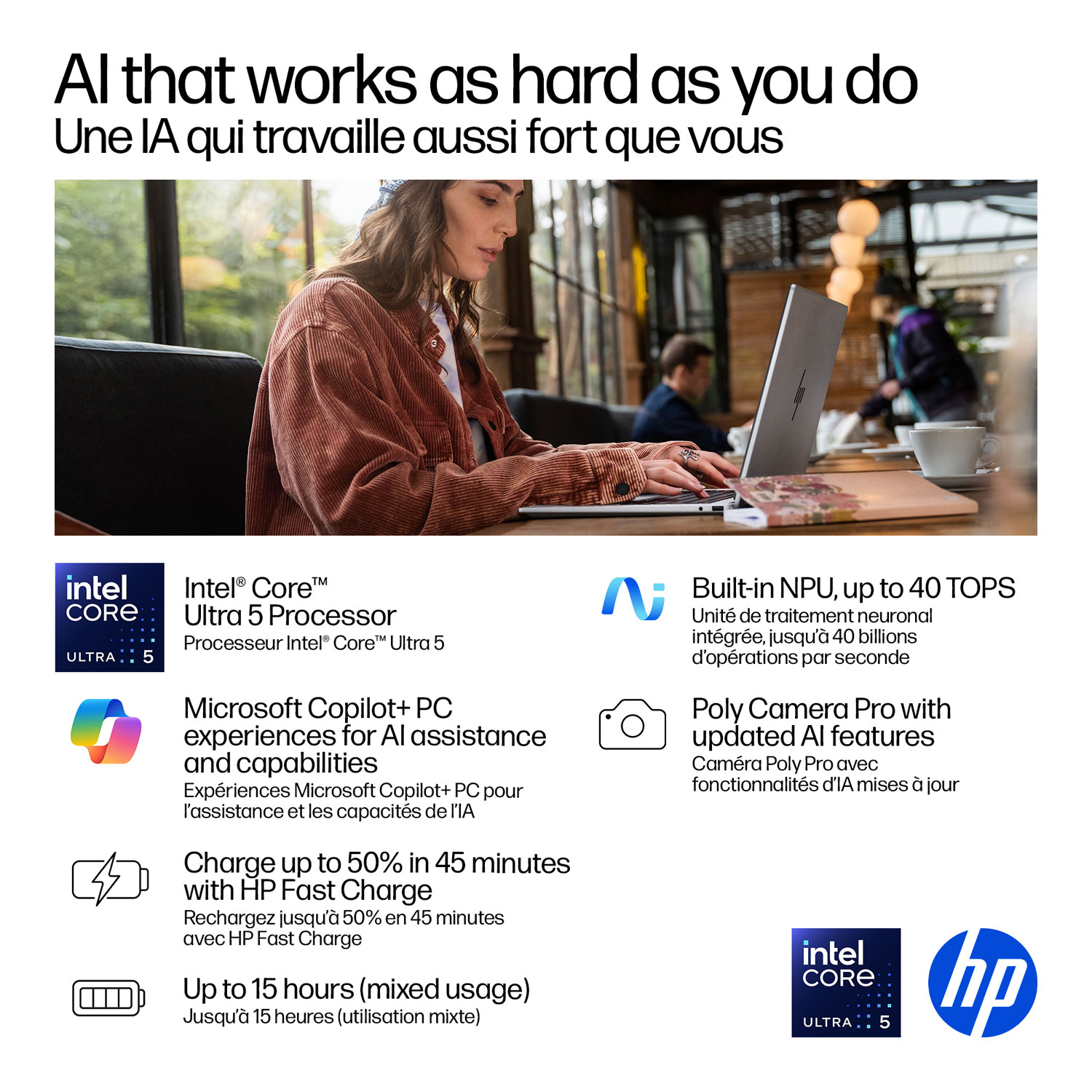 HP OmniBook 7 Flip 16" Touchscreen 2-in-1 Copilot+ PC Laptop