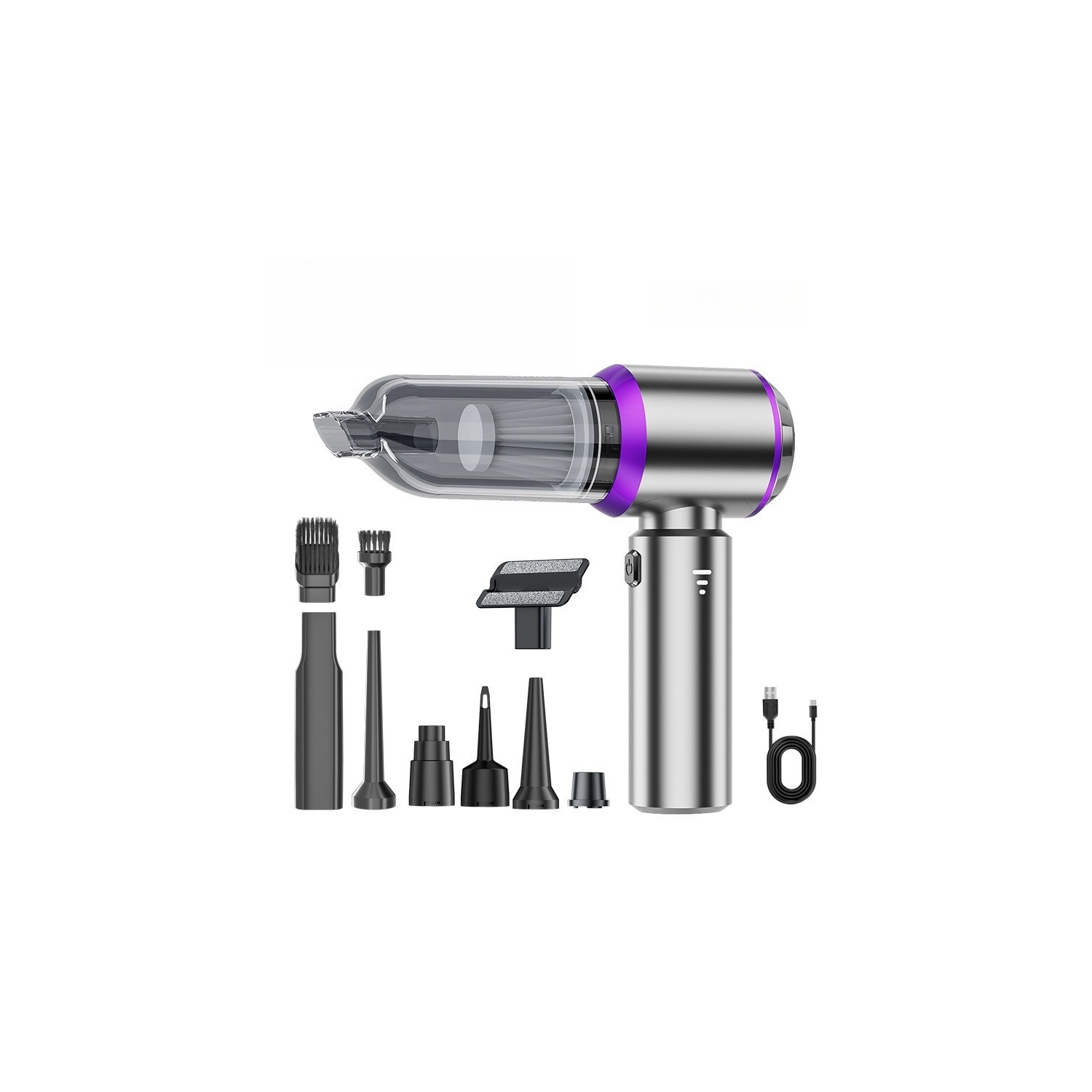 Car Vacuum Cleaner, Mini Handheld Vacuum Cleaner, Cordless Powerful Rechargeable Vacuum Cleaner for Car, Home, Office