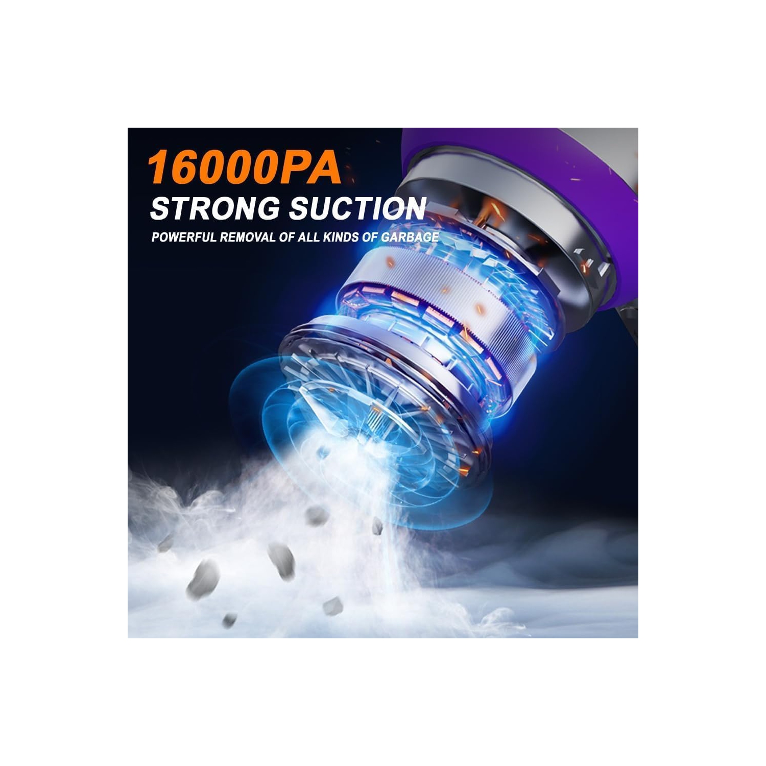 Car Vacuum Cleaner, Mini Handheld Vacuum Cleaner, Cordless Powerful Rechargeable Vacuum Cleaner for Car, Home, Office