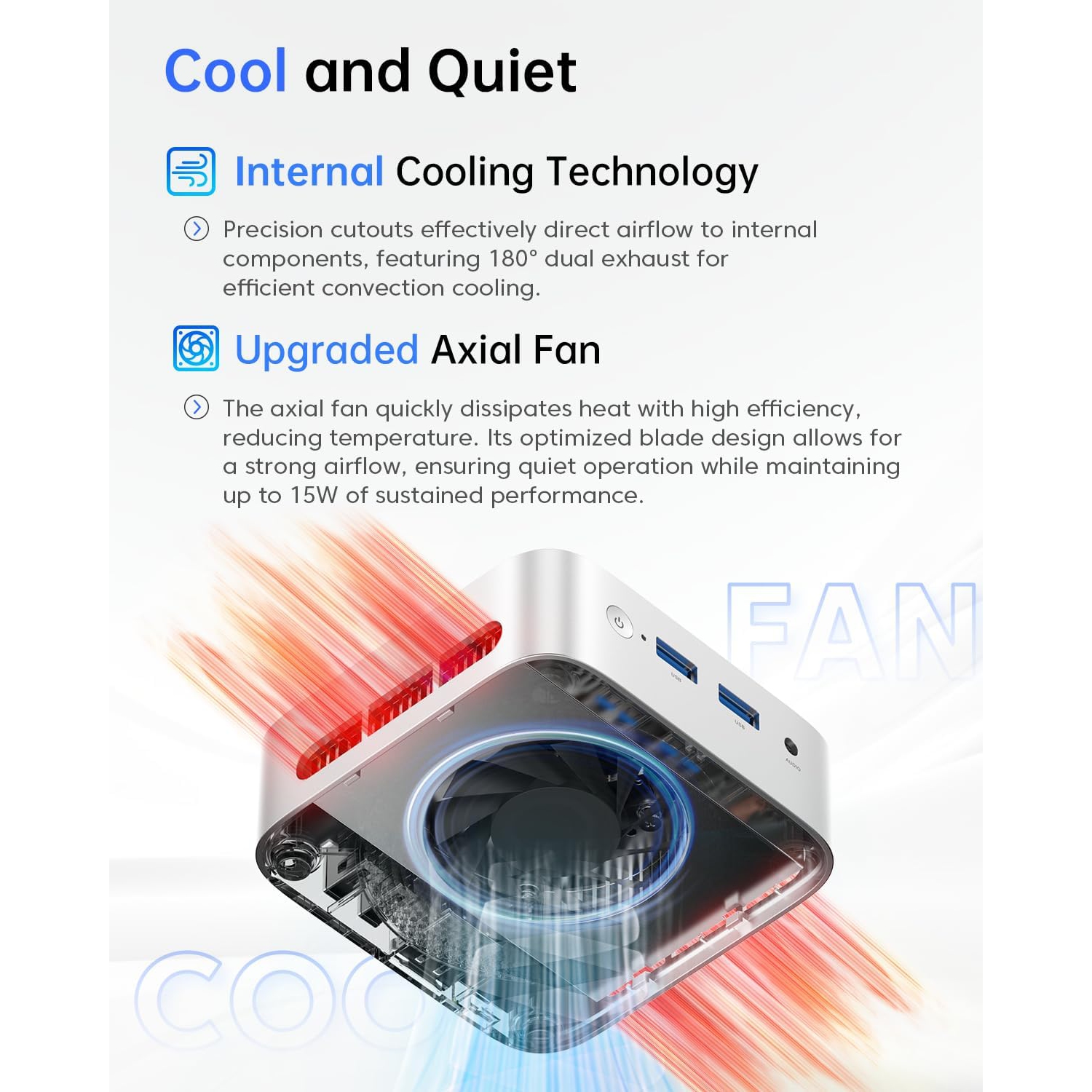 ACEMAGIC V1 Mini PC with Intel 12th Gen N97, Windows 11 Small Desktop PC 16GB DDR4 512GB SSD, Support 4K UHD, Wi-Fi, Bluetooth, Gigabit Ethernet