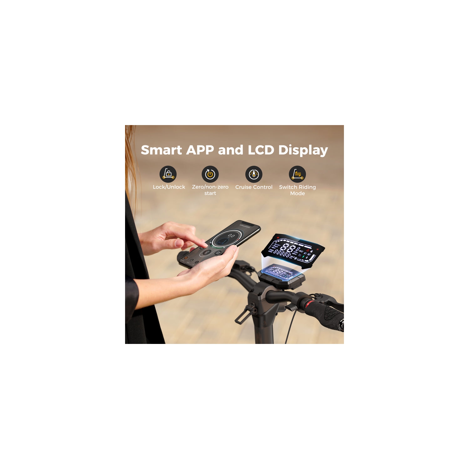 Trottinette électrique pliable ix7pro d'iScooter - Noir