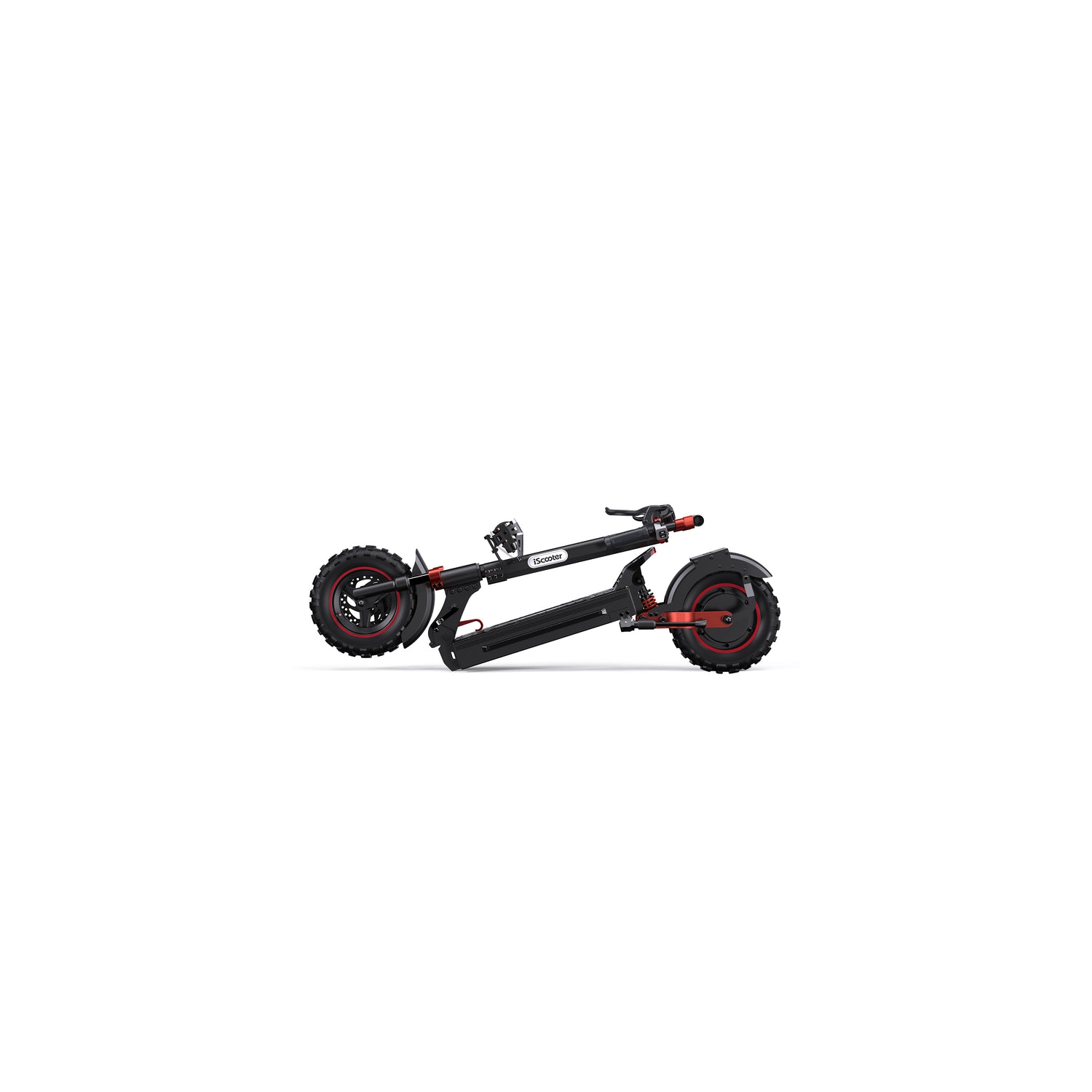 iScooter ix5s Folding Electric Scooter(1000W Motor/64KM Range/ 45KM/H Top Speed/11"Off - Road Solid Tires/Dual Suspension & Double Disc Brake/APP