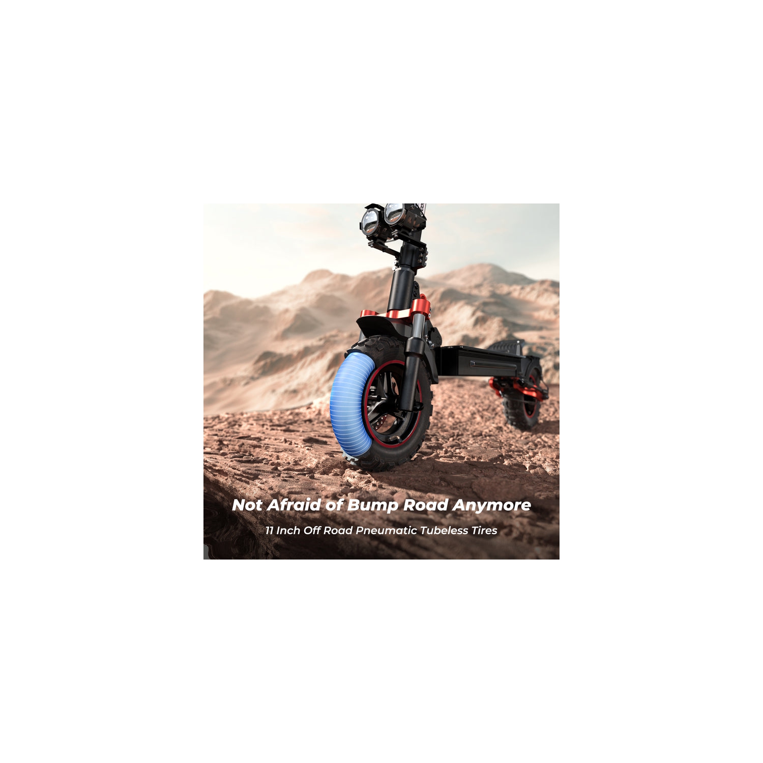 iScooter ix5s Folding Electric Scooter(1000W Motor/64KM Range/ 45KM/H Top Speed/11"Off - Road Solid Tires/Dual Suspension & Double Disc Brake/APP