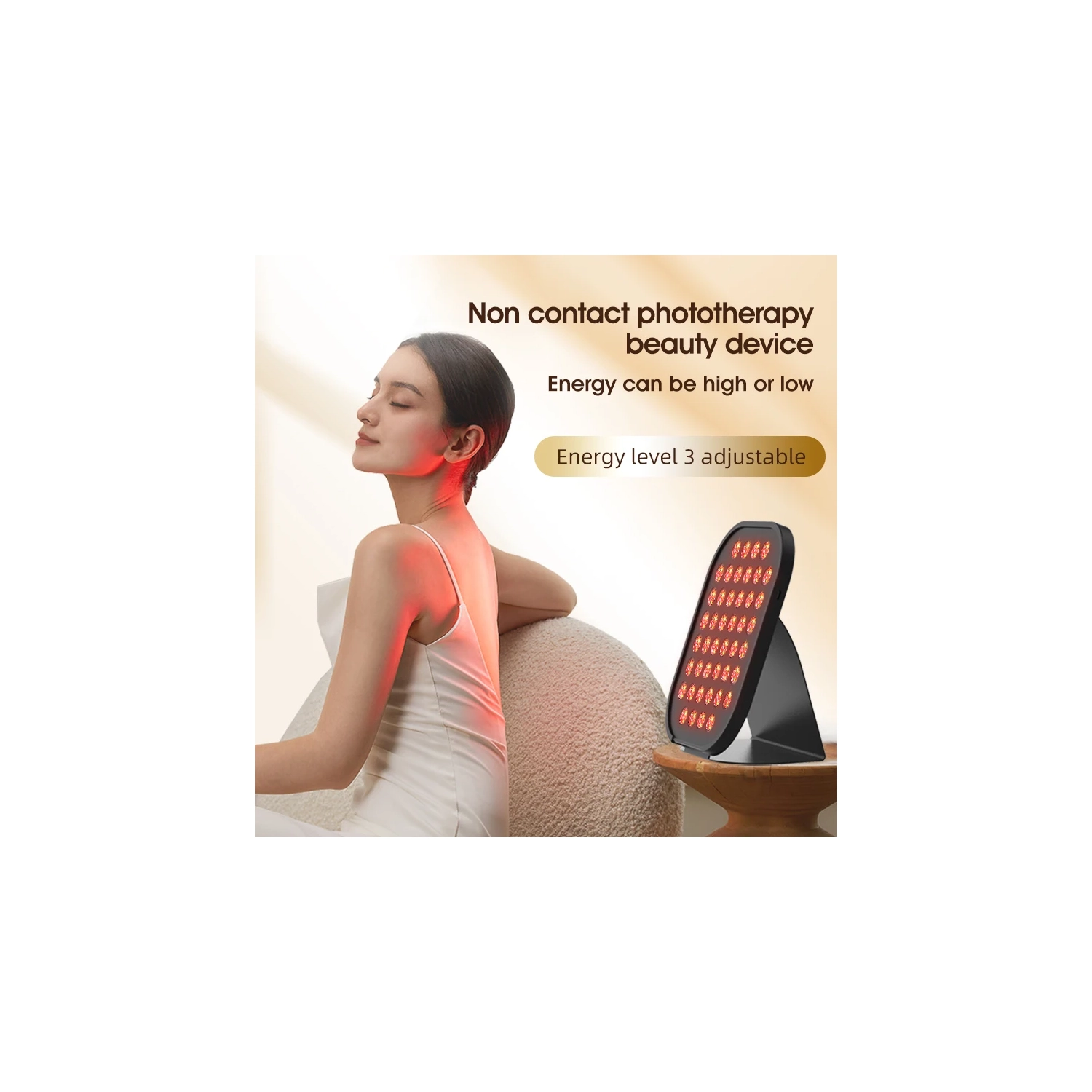 Lampe de beauté pour le visage et le corps, Lampe de panneau de thérapie à lumière bleue infrarouge portative pour un usage complet, Lampe de