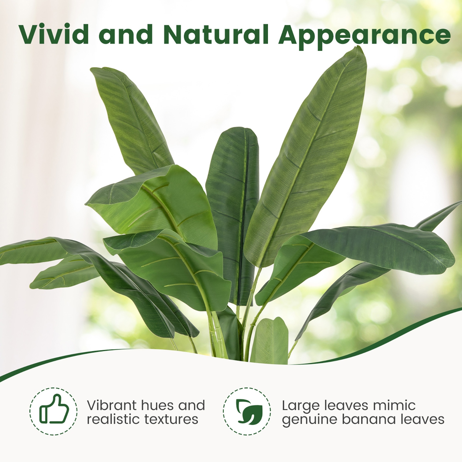 Gymax 2PCS 5.3 FT Tall Bird of Paradise Artificial Plant Large Fake Tropical Palm Tree