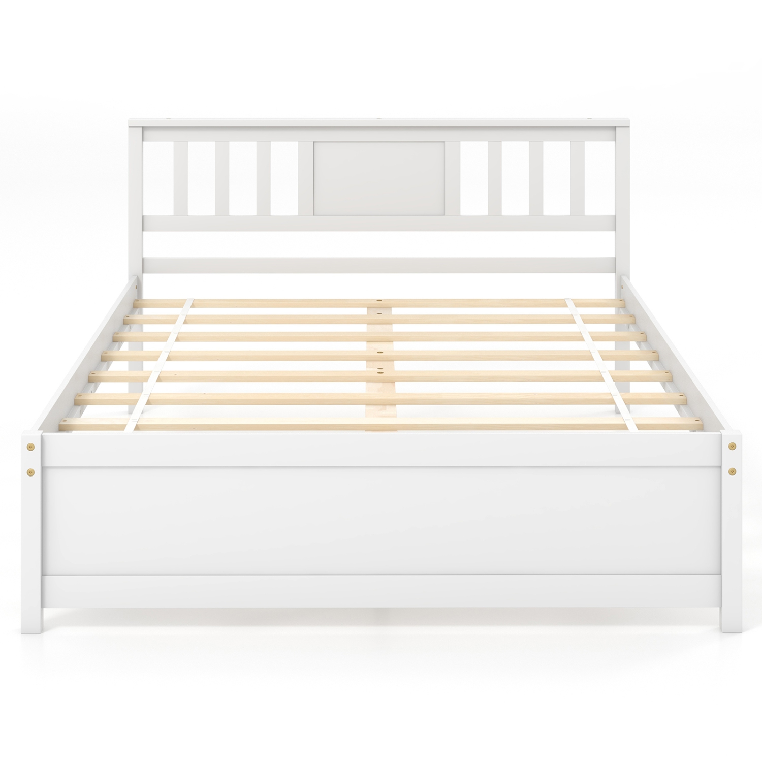 Gymax Twin / Queen / Full Size Bed Frame w/ Headboard Wood Slat Support No Box Spring Needed