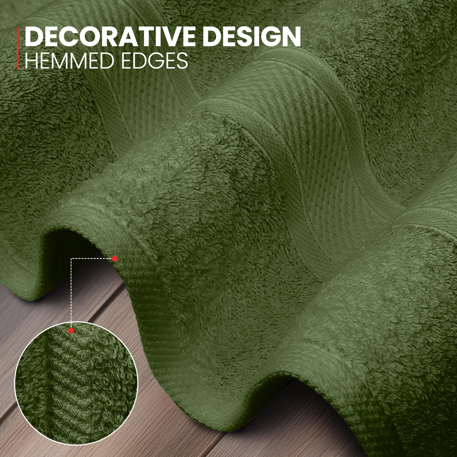 Canadian Linen Imperial Premium – Ensemble de 6 serviettes en coton doux absorbant 16 x 27&nbsp;po à séchage rapide légères pour Home Hotel Hair