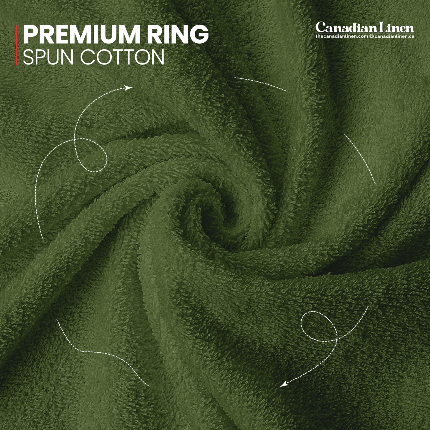 Canadian Linen Imperial Premium – Ensemble de 6 serviettes en coton doux absorbant 16 x 27&nbsp;po à séchage rapide légères pour Home Hotel Hair