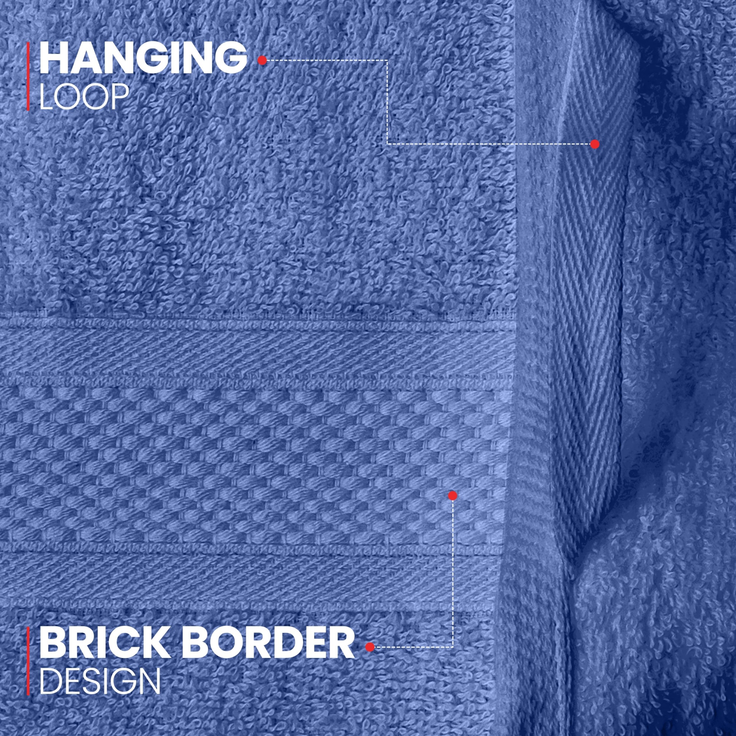 Canadian Linen Imperial – Ensemble de serviettes de bain de taille moyenne, 24 x 48&nbsp;po, paq. 6, coton doux absorbant, séchage rapide, léger,