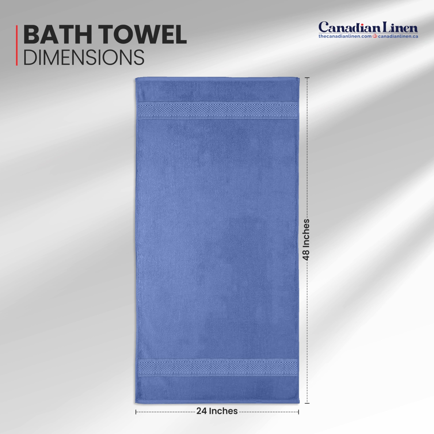 Canadian Linen Imperial – Ensemble de serviettes de bain de taille moyenne, 24 x 48&nbsp;po, paq. 6, coton doux absorbant, séchage rapide, léger,