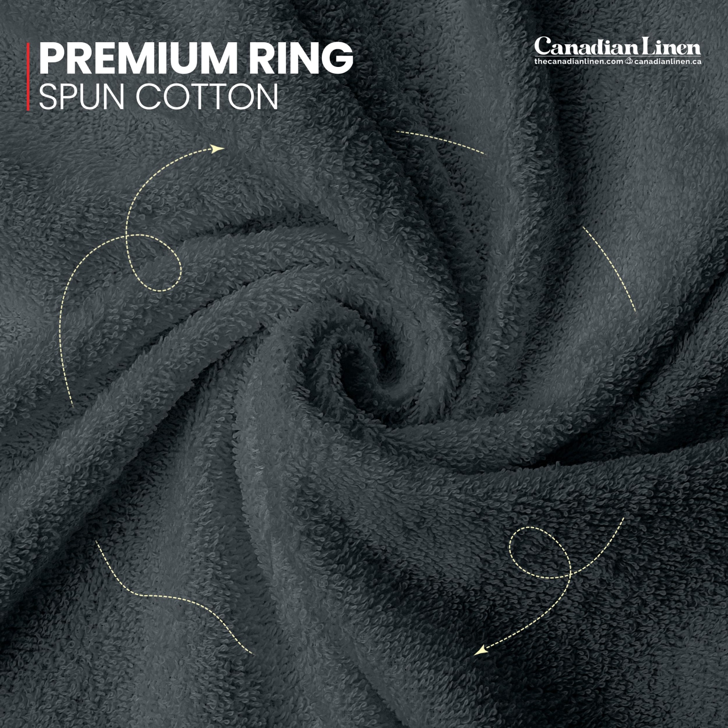 Canadian Linen Imperial – Ensemble de serviettes de bain moyennes, 24 x 48&nbsp;po, paq. 6 serviettes en coton doux et absorbantes, séchage rapide,