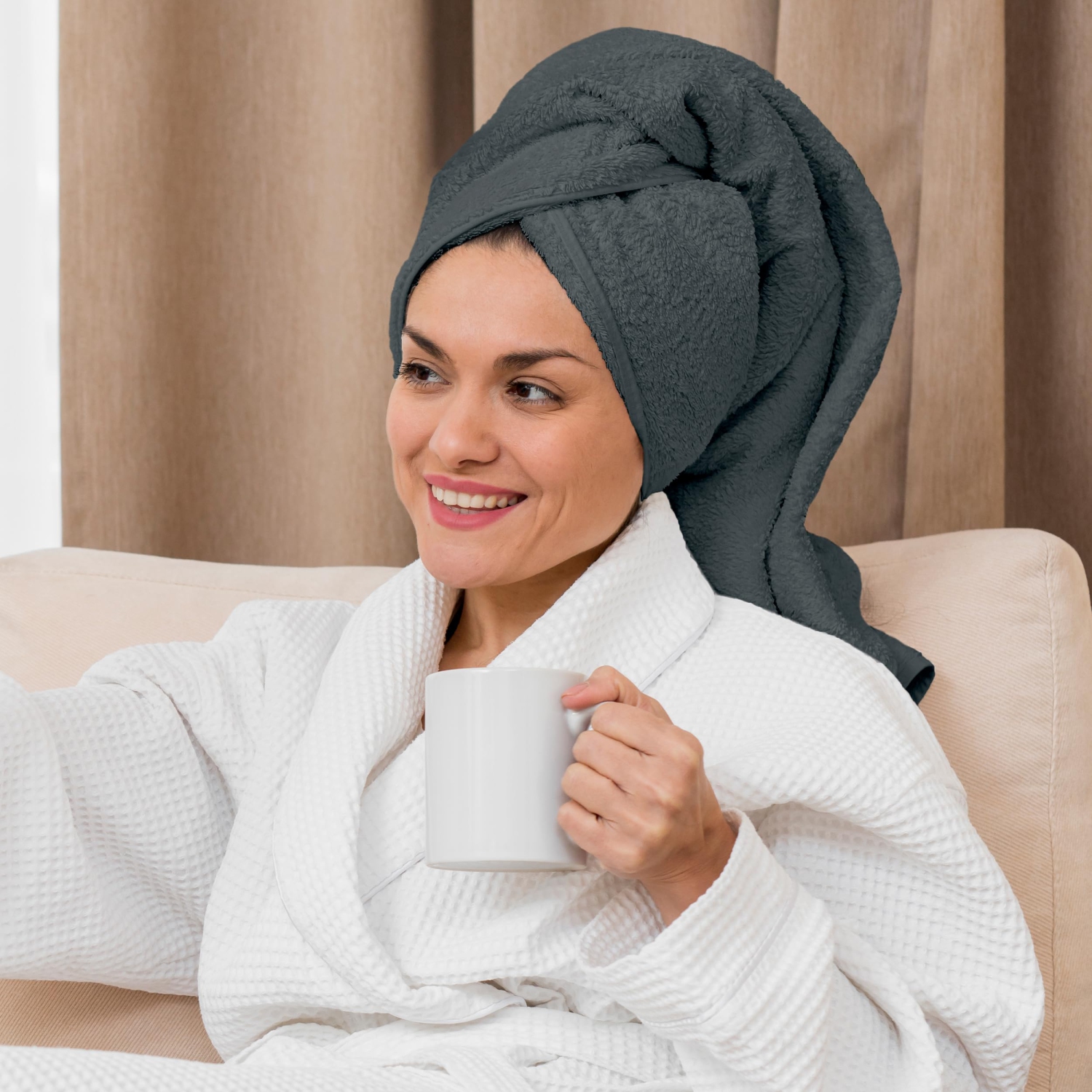 Canadian Linen Imperial – Ensemble de serviettes de bain moyennes, 24 x 48&nbsp;po, paq. 6 serviettes en coton doux et absorbantes, séchage rapide,