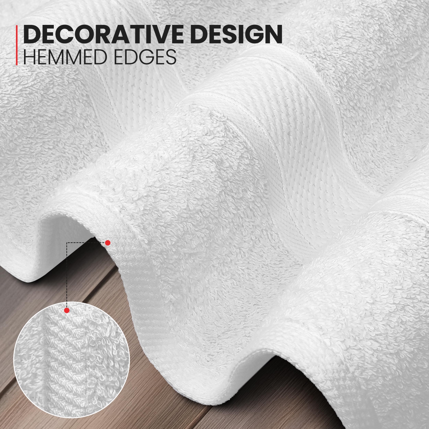 Canadian Linen Imperial Large Bath Towels Set, 27”x54”, 4 Pack, Lightweight Quick Dry Soft Absorbent Cotton Wrap Towel for Home, Hotels, Salons, White