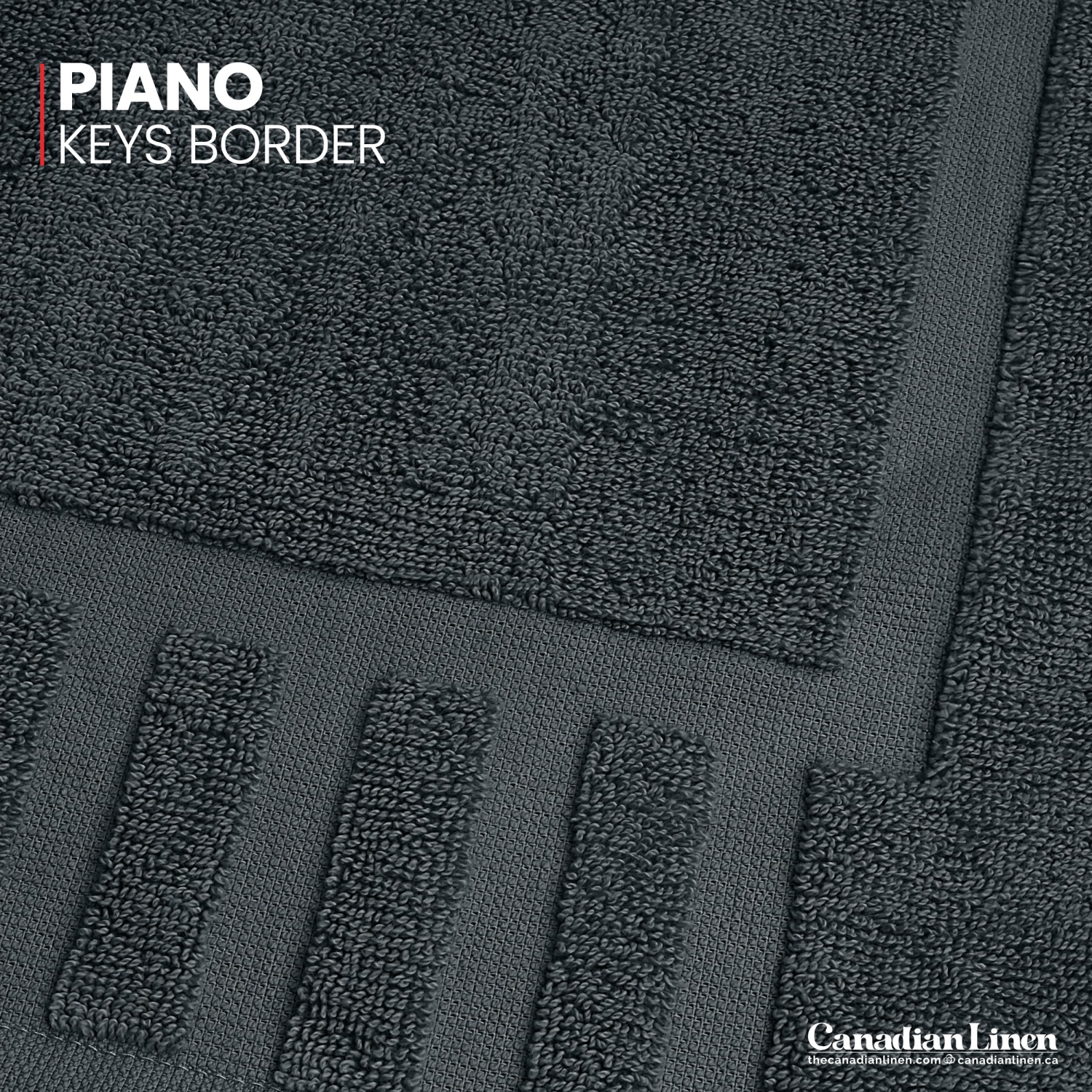 Tapis de bain Canadian Linen Imperial, paq. 2, 20 x 30 po, coton doux absorbant, séchage rapide, légers, lavables avec motifs de touches de