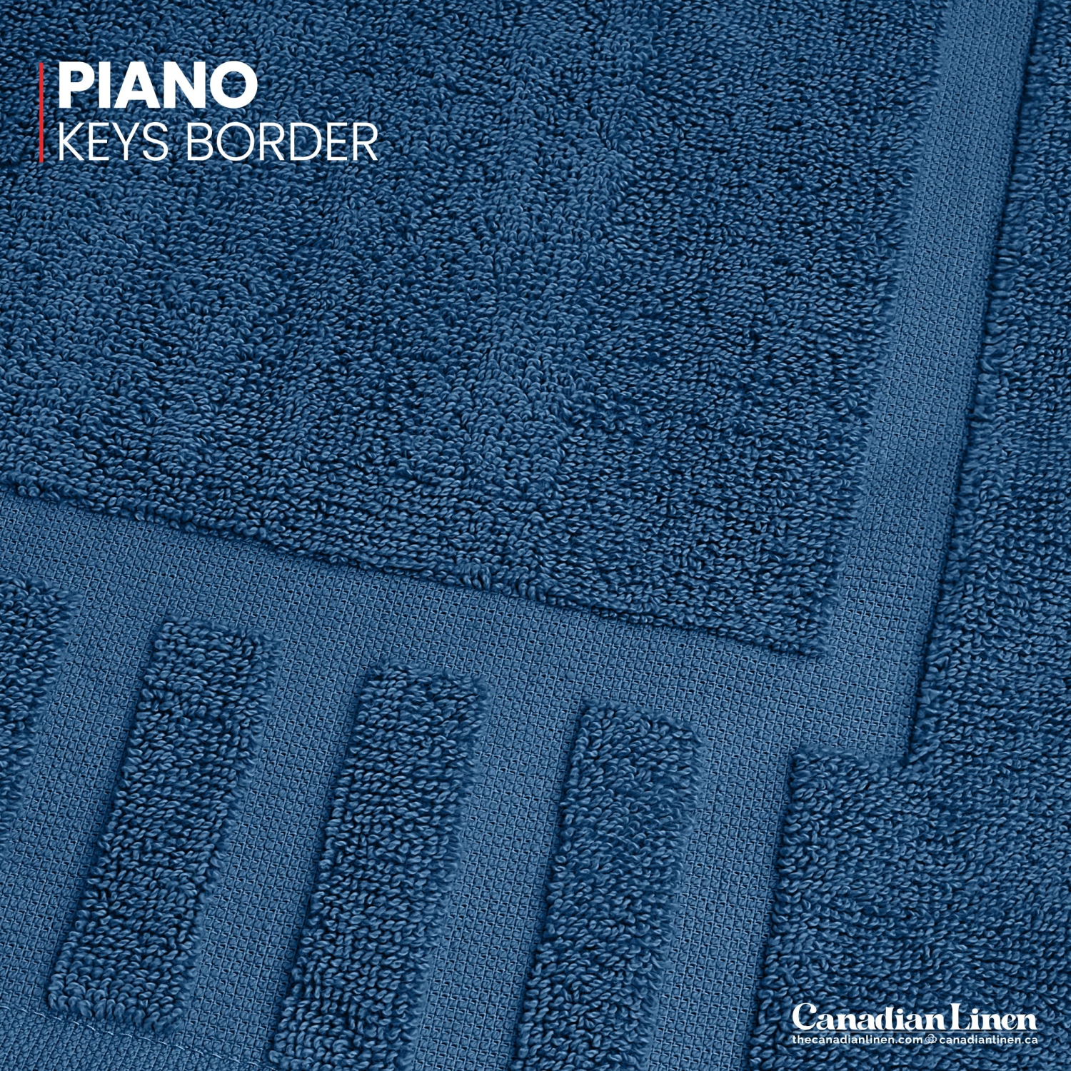 Tapis de bain Canadian Linen Imperial, paq. 2, 20 x 30 po, coton doux absorbant, léger, séchage rapide, lavable à motif de touches de piano,