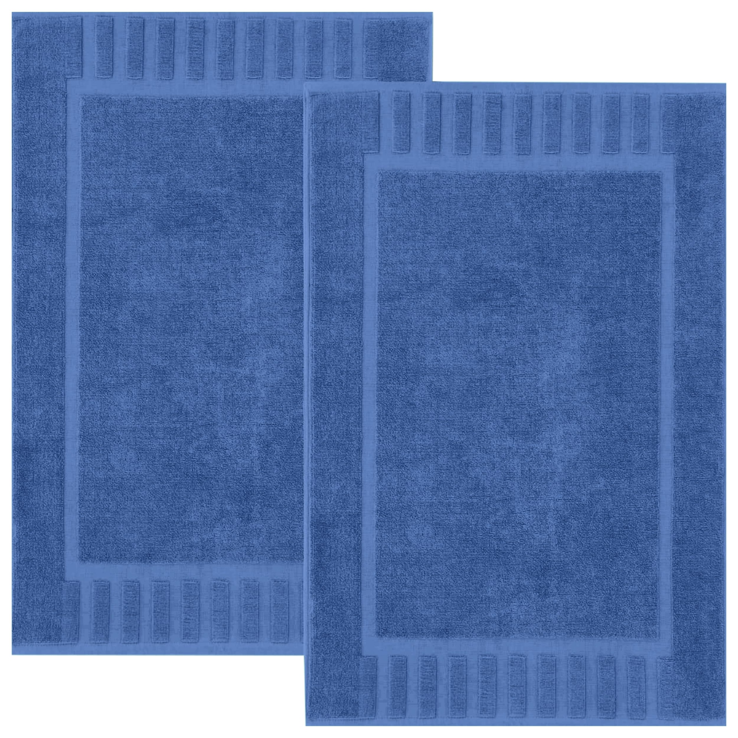 Tapis de bain Canadian Linen Imperial, paq. 2, 20 x 30&nbsp;po, lavables en coton doux et absorbant, séchage rapide, motif de touches de piano, bleu