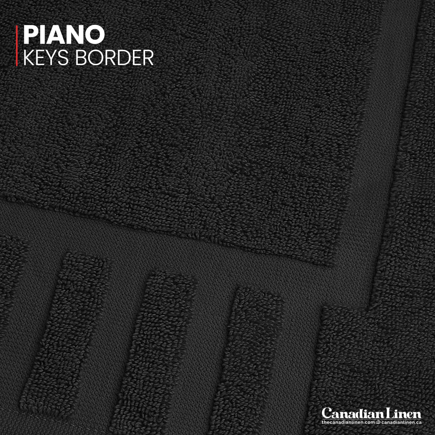 Tapis de bain Canadian Linen Imperial, paq. 2, 20 x 30&nbsp;po, léger, lavable à séchage rapide, doux et absorbant, en coton avec touches de piano,