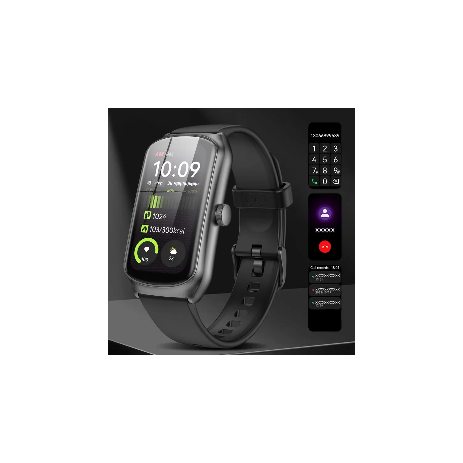 1.58" Smartwatch with Wireless Calling, Fitness Tracker, Bike Handlebar Mount & Electric Bike Pedal Sensor