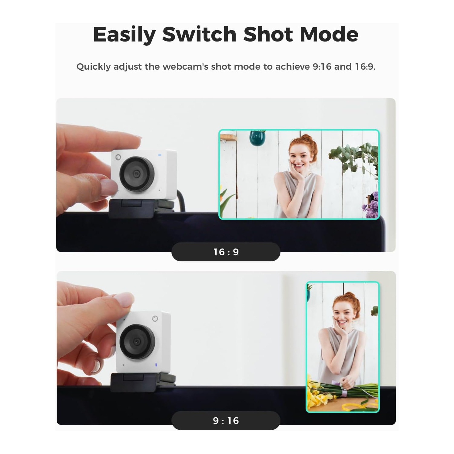 OBSBOT Meet SE 1080P 100FPS Webcam for PC, AI Framing Streaming