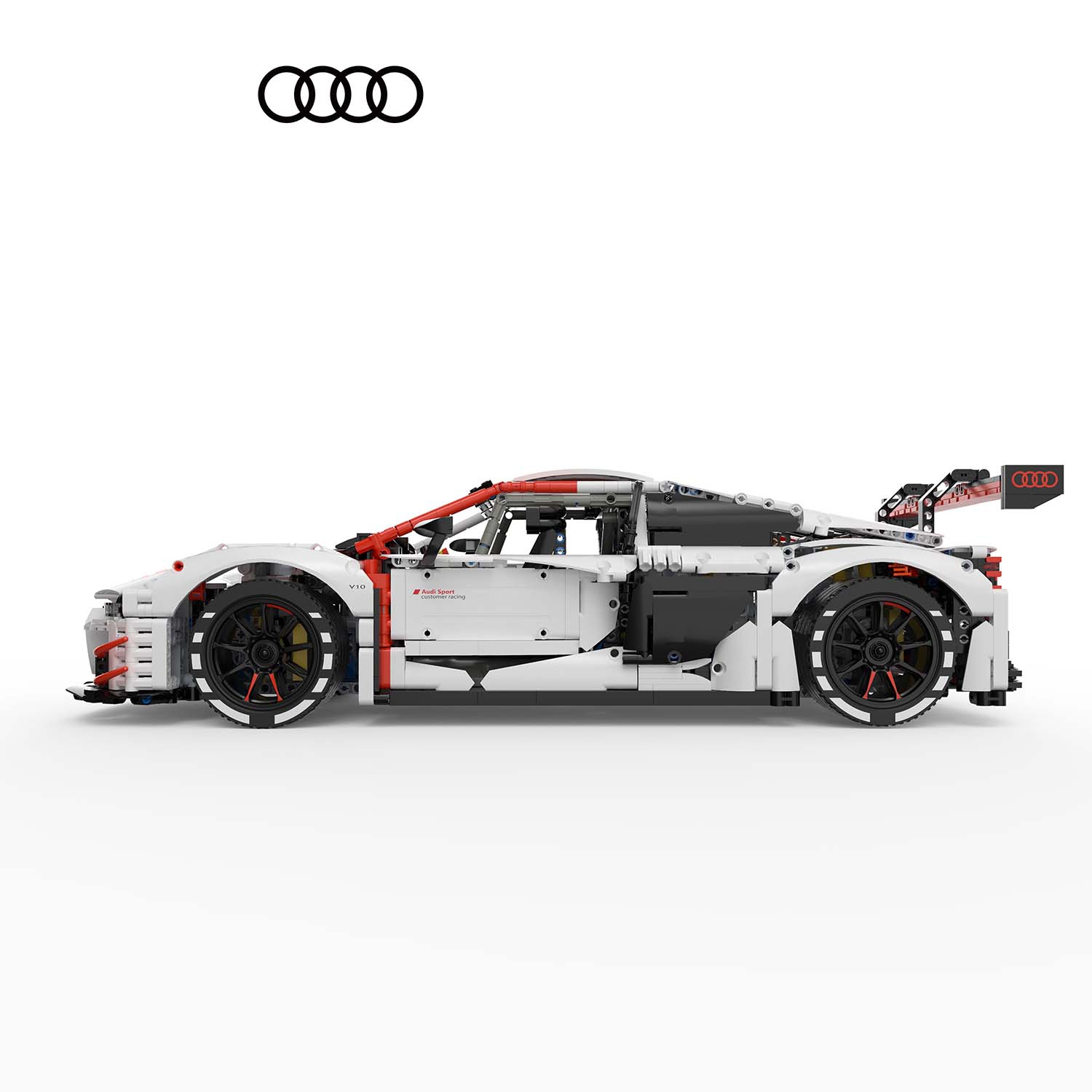 Rastar 1:8 Scale Audi R8 LMS GT3 Remote Control Model Building Car Set - 3314 Piece, Collectible Sports Car