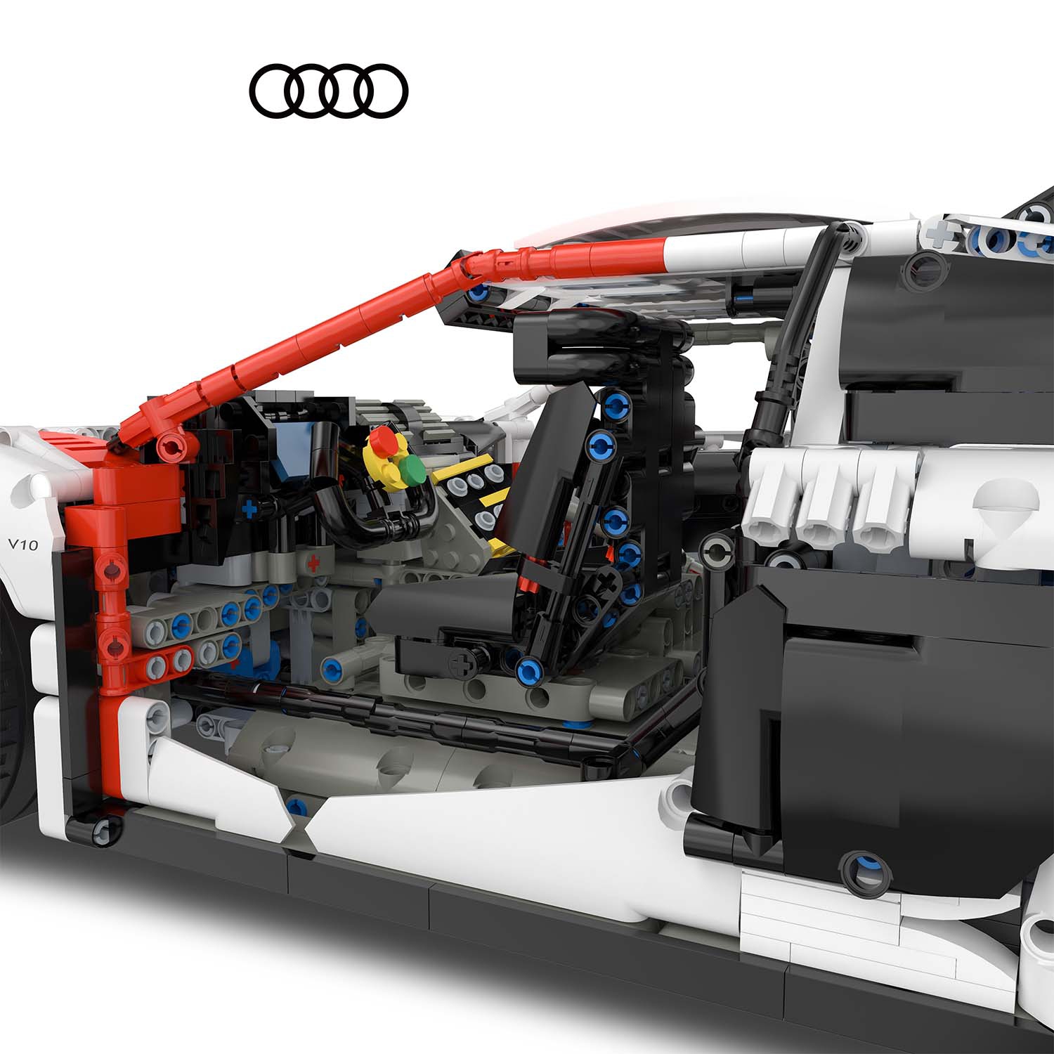 Rastar 1:8 Scale Audi R8 LMS GT3 Remote Control Model Building Car Set - 3314 Piece, Collectible Sports Car