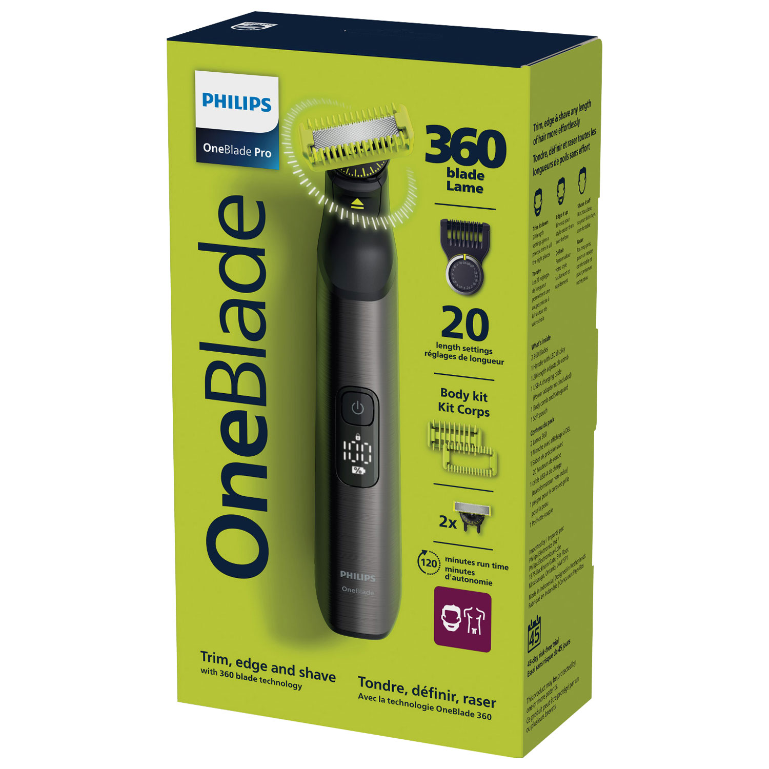 Philips OneBlade Pro 360 Face/Body Trimmer