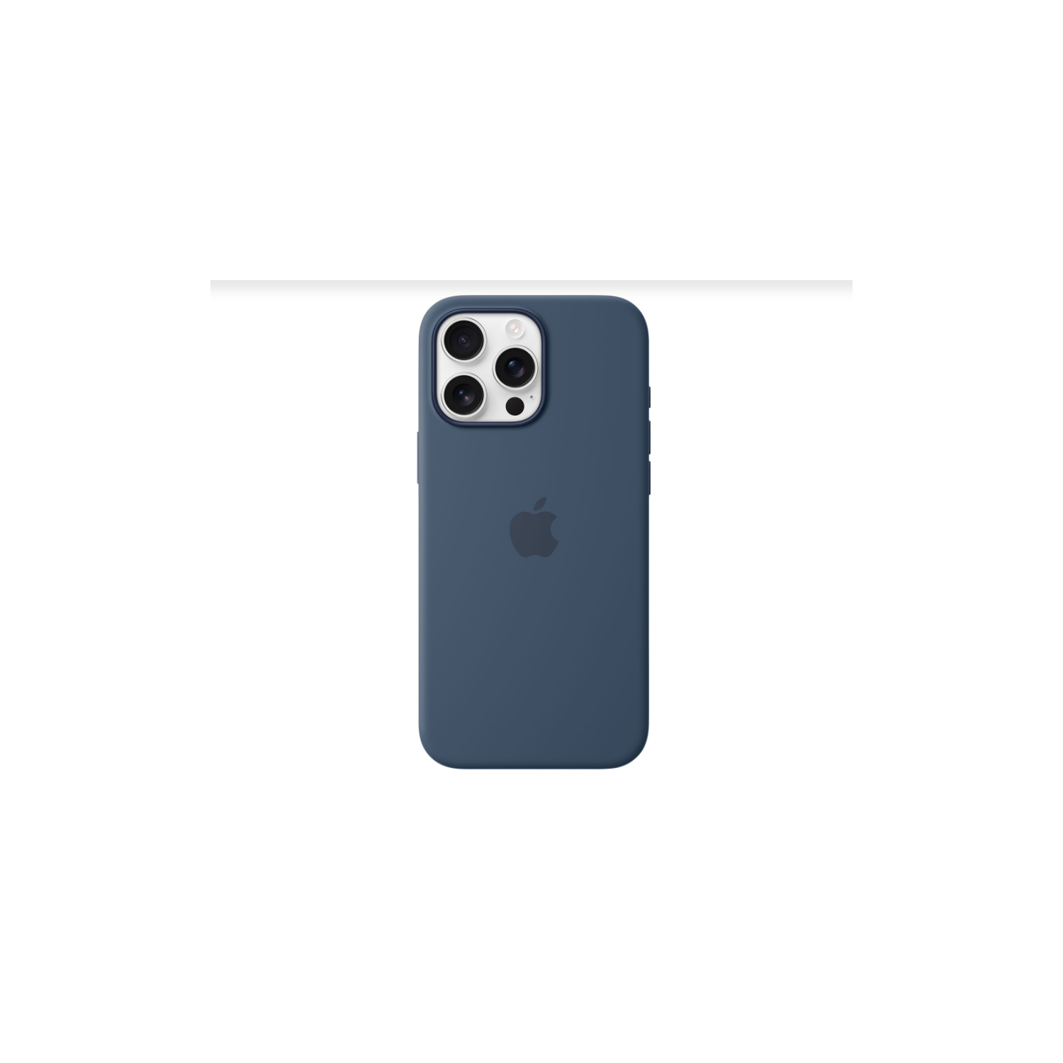 Étui rigide ajusté en silicone avec MagSafe d'Apple pour iPhone 16 Pro Max - Denim MYYU3ZM/A.