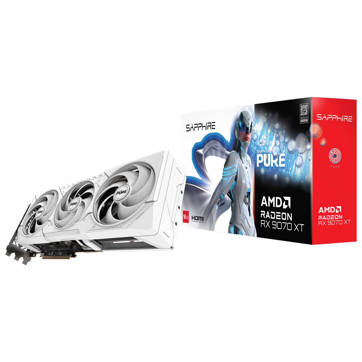 Sapphire Pure AMD Radeon RX 9070 XT 16GB GDDR6 Video Card