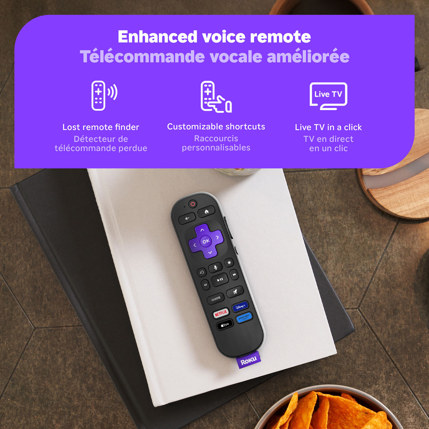 Téléviseur intelligent Roku QLED HDR UHD 4K de 65 po Select Series de Roku - 2025 - Exclusivité Best Buy