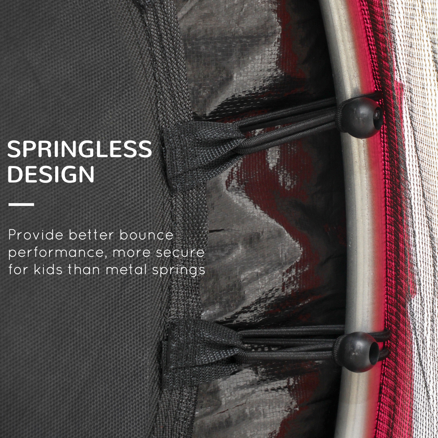 Outsunny – Trampoline d'intérieur avec filet en acier, 55&nbsp;po, rebondisseur rond pour enfants, 3 à 6 ans, rose