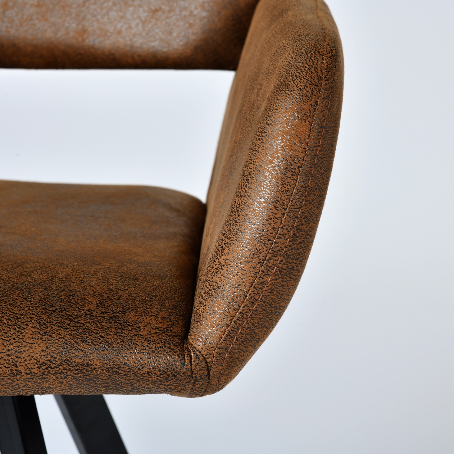 Homy Casa – Ensemble de 2 chaises de salle à manger pivotantes, bureau à domicile moderne en tissu à dossier incurvé, brun