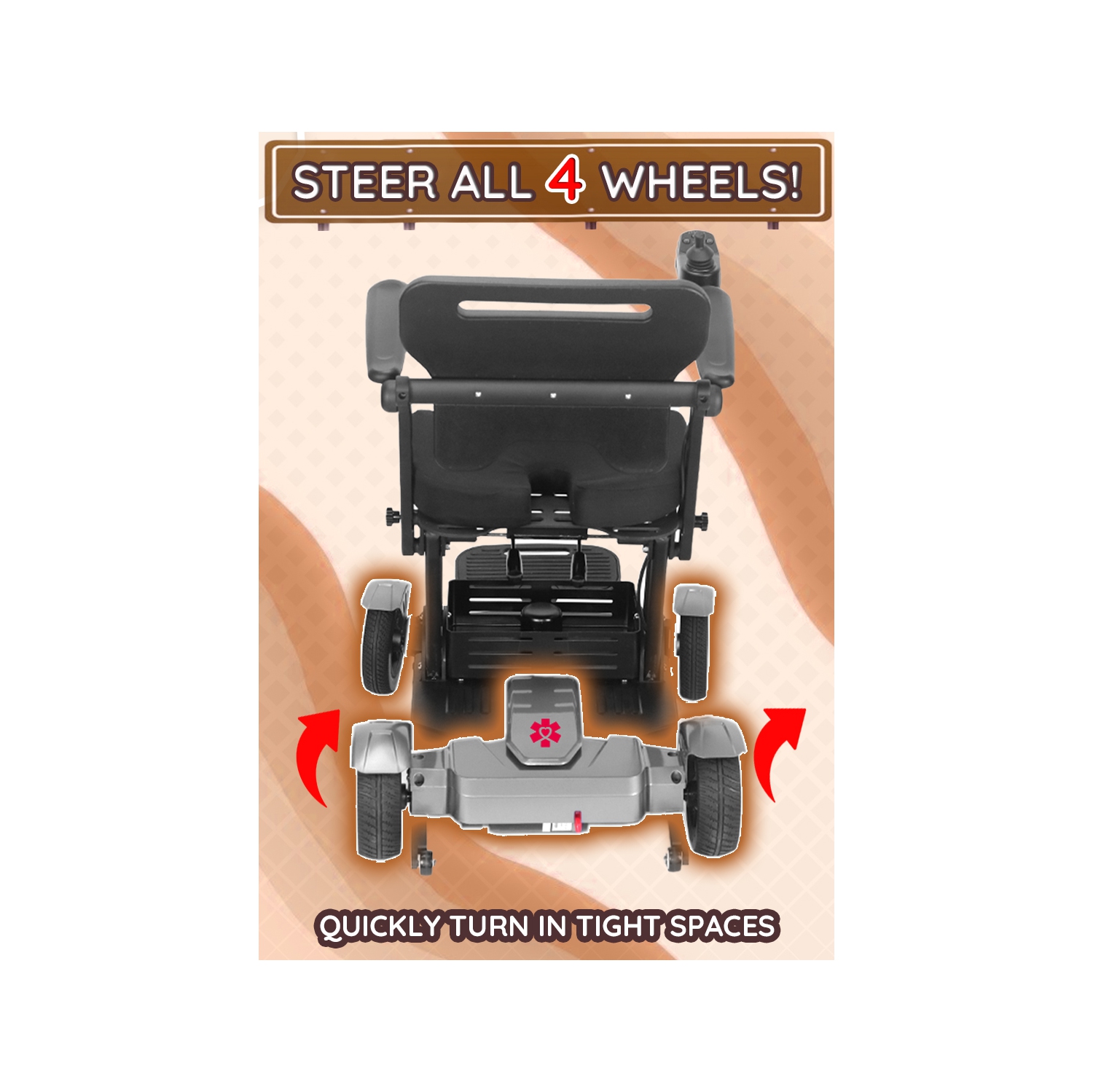 Trottinettes électriques robustes Titan combinées, pour aînés, pliables et faciles à manœuvrer, système de batterie fiable, coussin de siège et