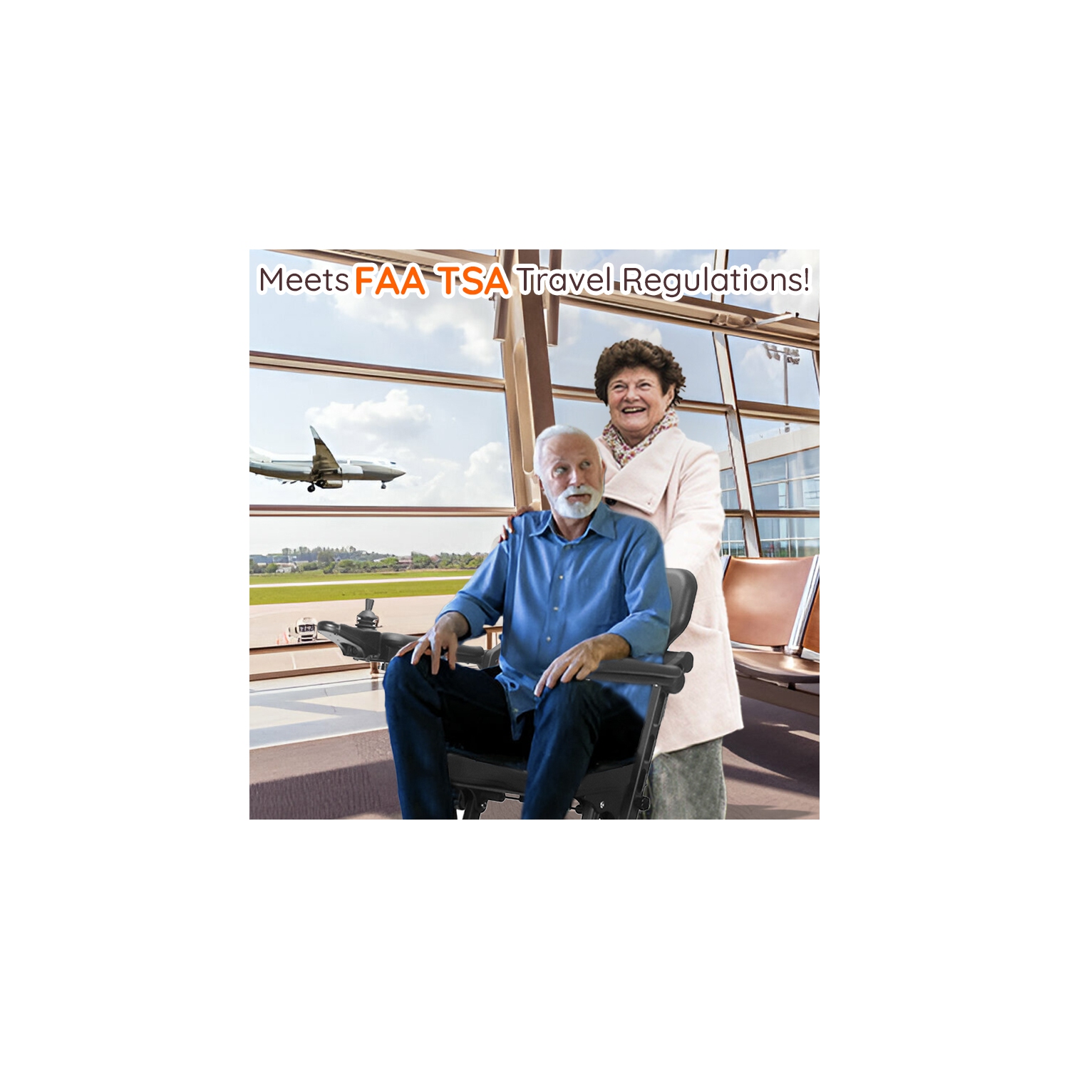 Titan Foldable Power Sccoter Wheelchair for Adults, Lightweight Heavy Duty Mobility Scooter with Smart Control Joystick, Seat Cushion & Storage