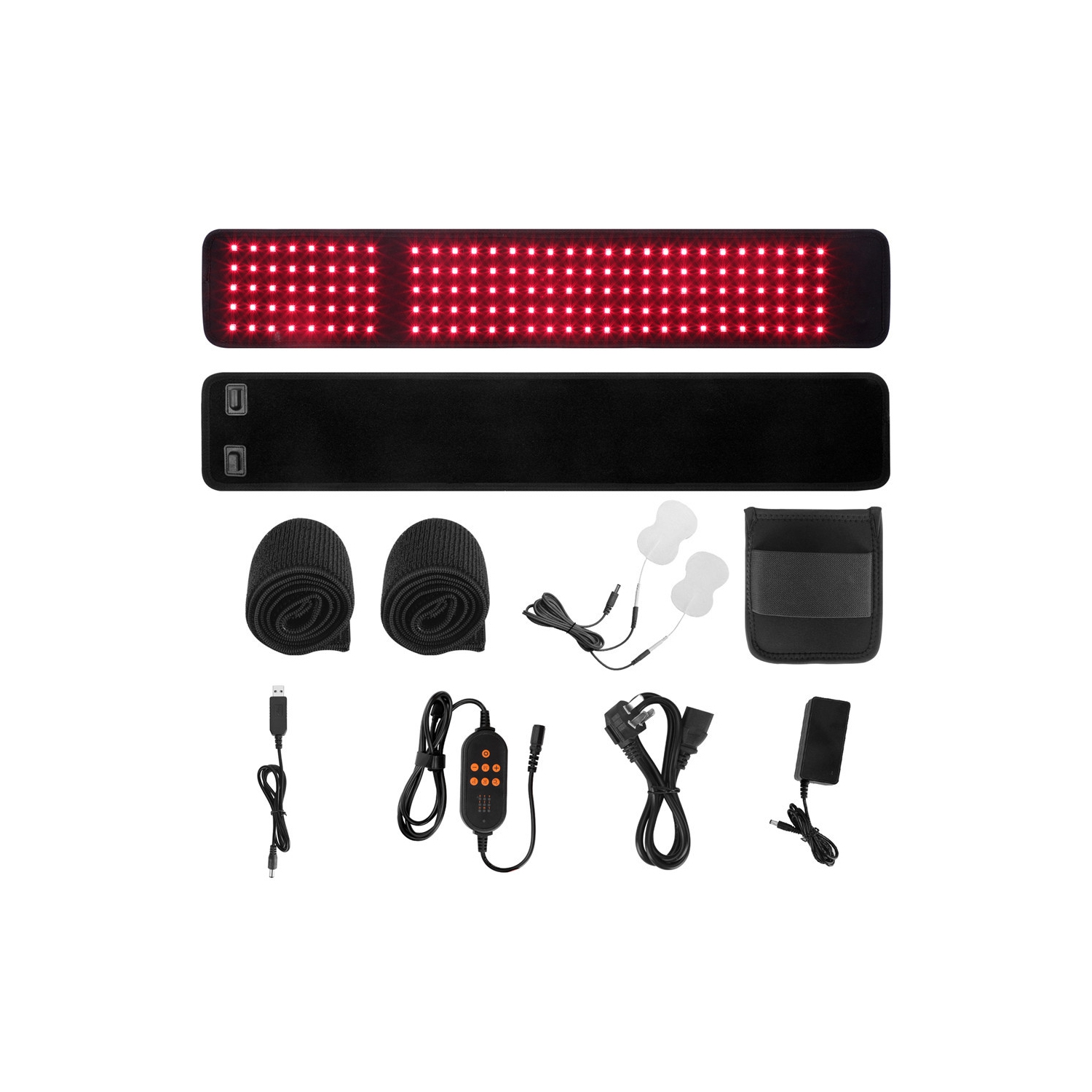 Ceinture de luminothérapie rouge de 3 en 1 pieds, lampe de luminothérapie infrarouge 880 nm&660 nm&640 nm, billes de lampe LED pour