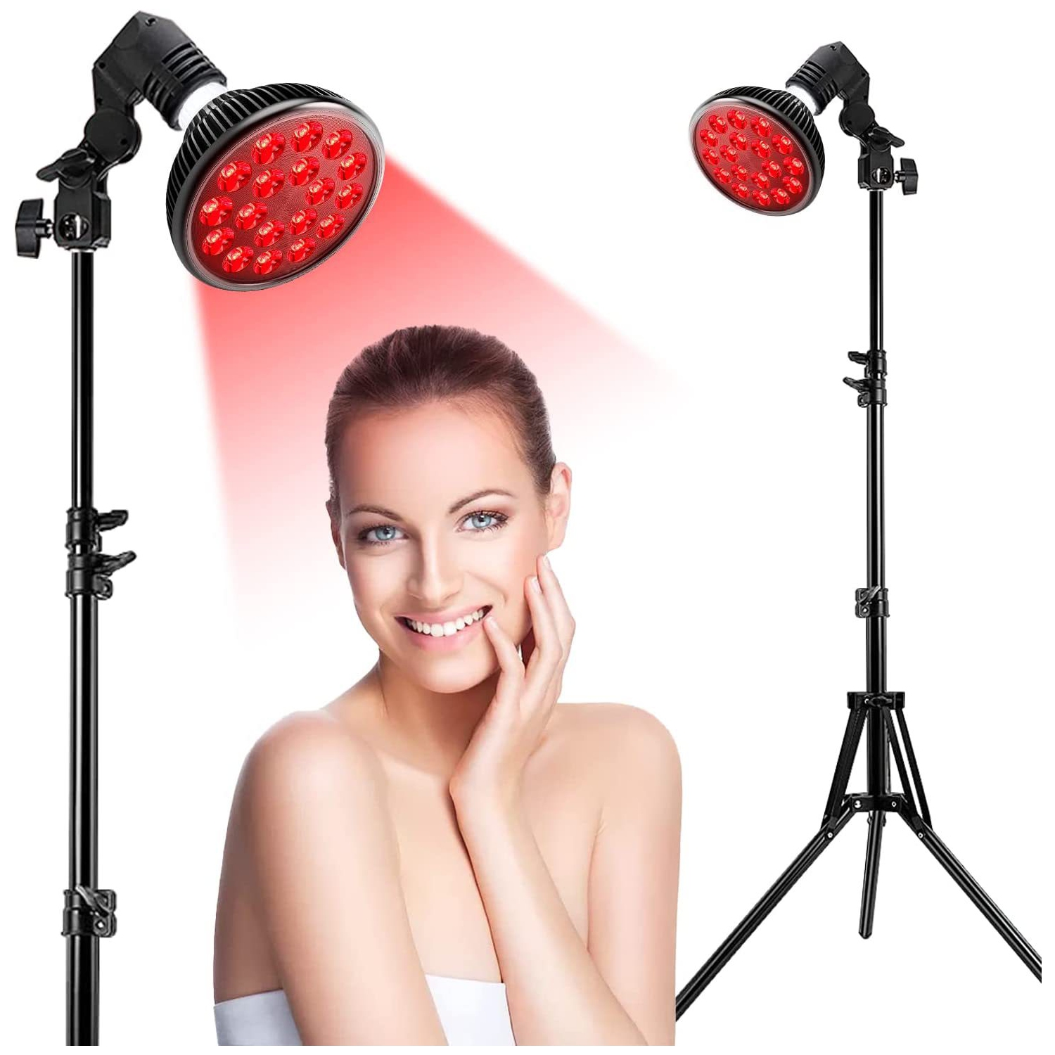 Lampe de thérapie à lumière rouge 660&nbsp;nm lumière rouge et 850&nbsp;nm près de la lumière infrarouge 54&nbsp;W avec support