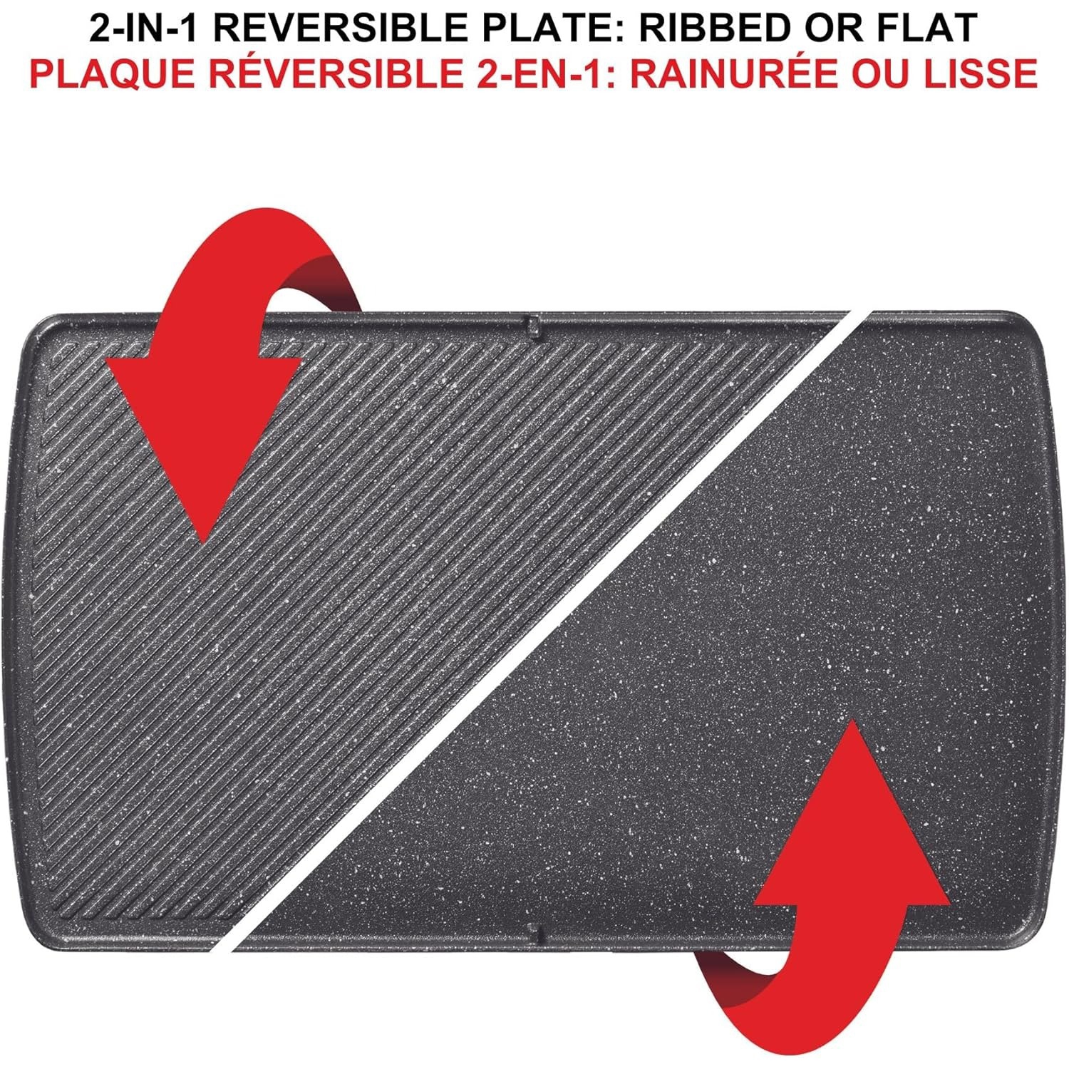 Raclette électrique Starfrit The Rock, gril de fête pour 8&nbsp;personnes avec assiette réversible et 8 spatules, 1500&nbsp;W.