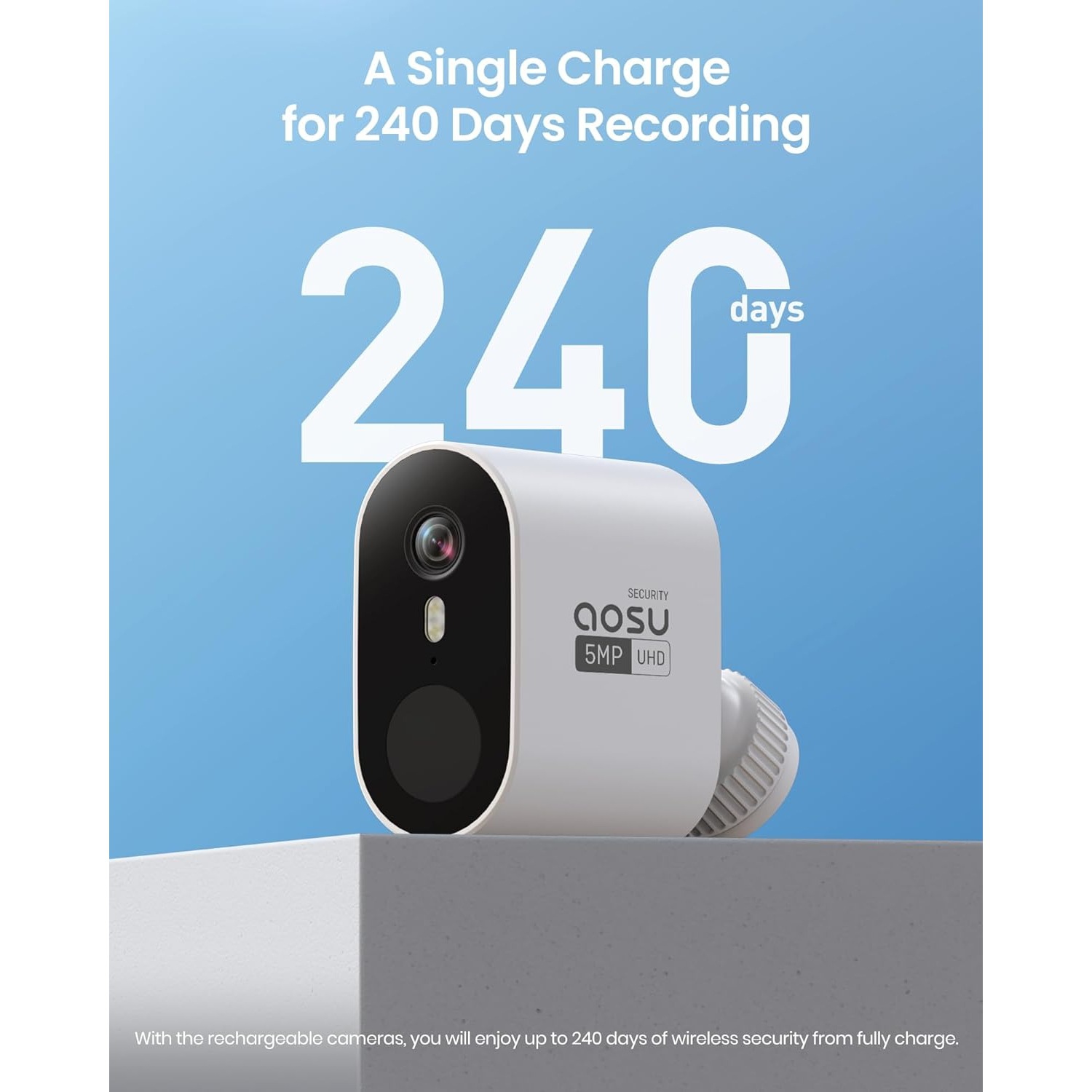 AOSU Security Cameras Wireless Outdoor - 2-Cam-Kit