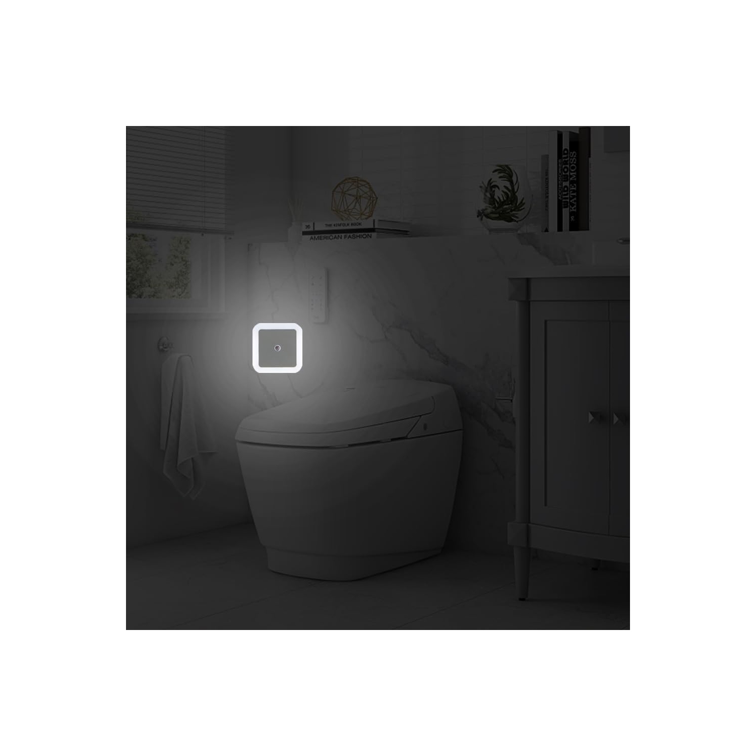 Paquet de 4 lumières de nuit qui se branchent au mur, capteur crépuscule à l'aube avec veilleuse qui s'allume et s'éteint automatiquement, chambre,