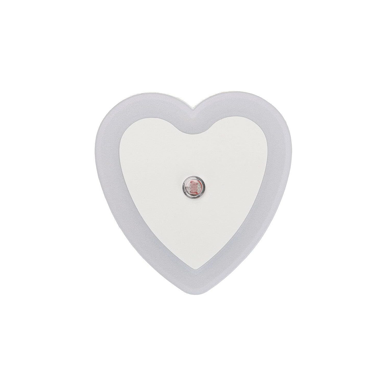 8 pcs 0.5W Plug-in Auto Sensor Control LED Night Light Lamp Bedroom Hallway Heart Shaped