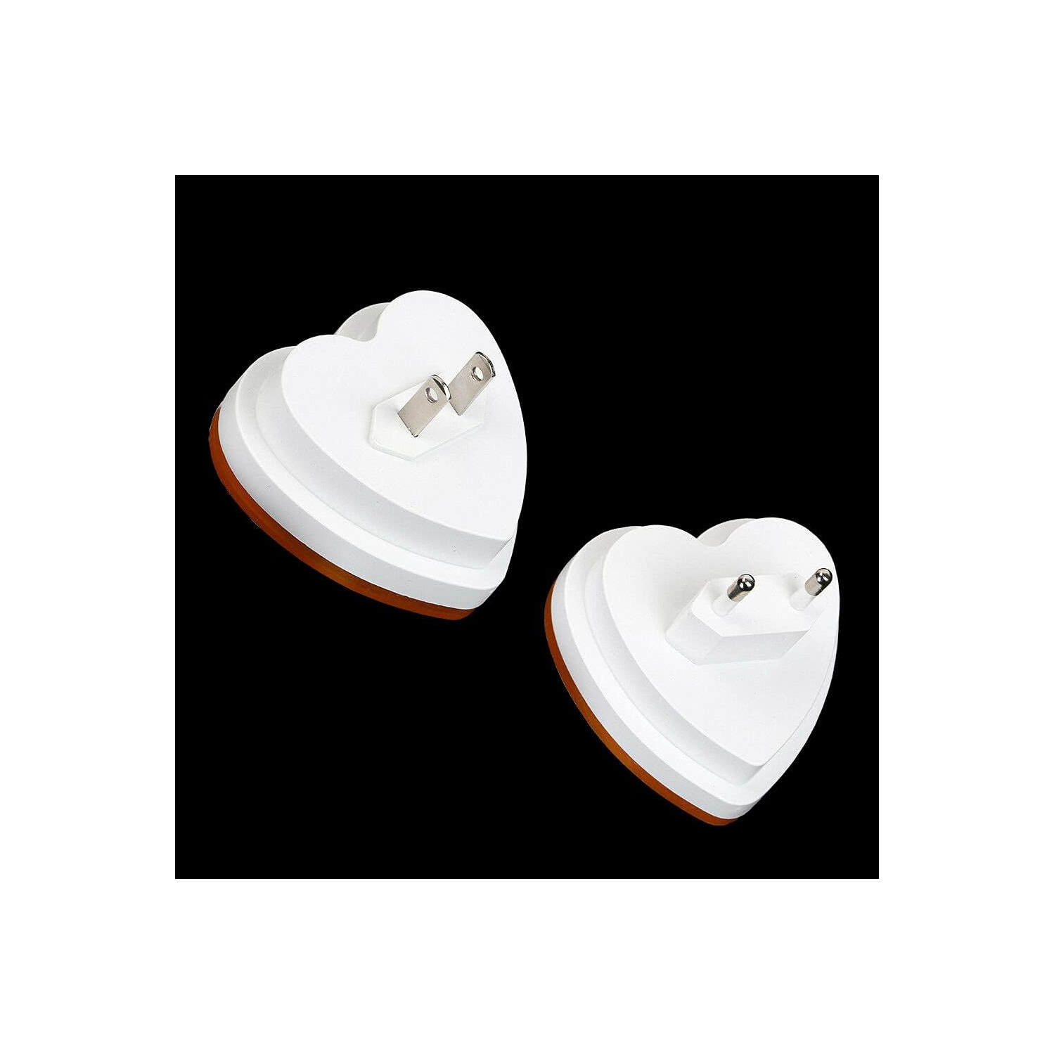 8 pcs 0.5W Plug-in Auto Sensor Control LED Night Light Lamp Bedroom Hallway Heart Shaped